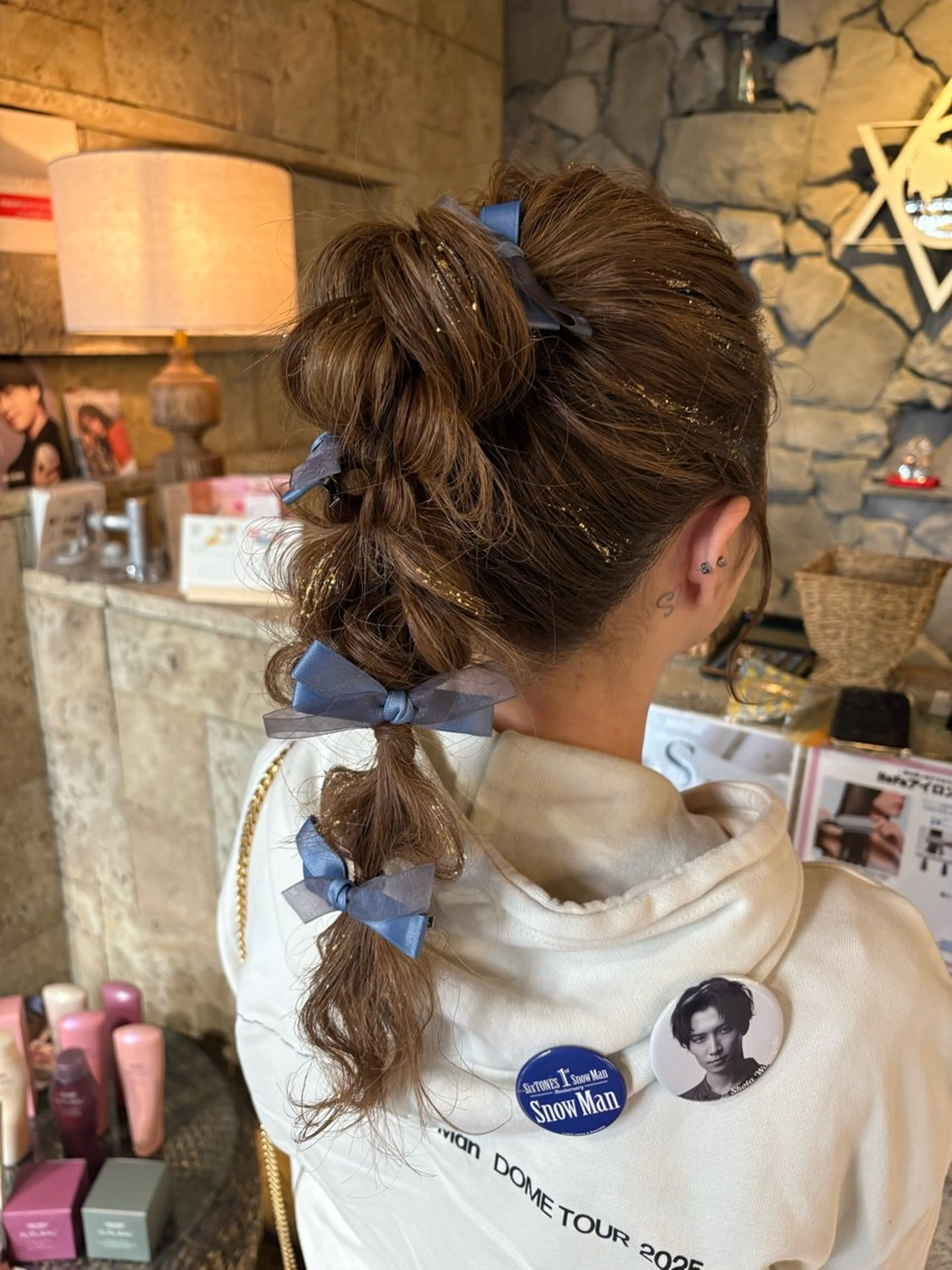 ロング カラー ヘアアレンジ ヘアセット 髙橋 リナ‪のヘアスタイル