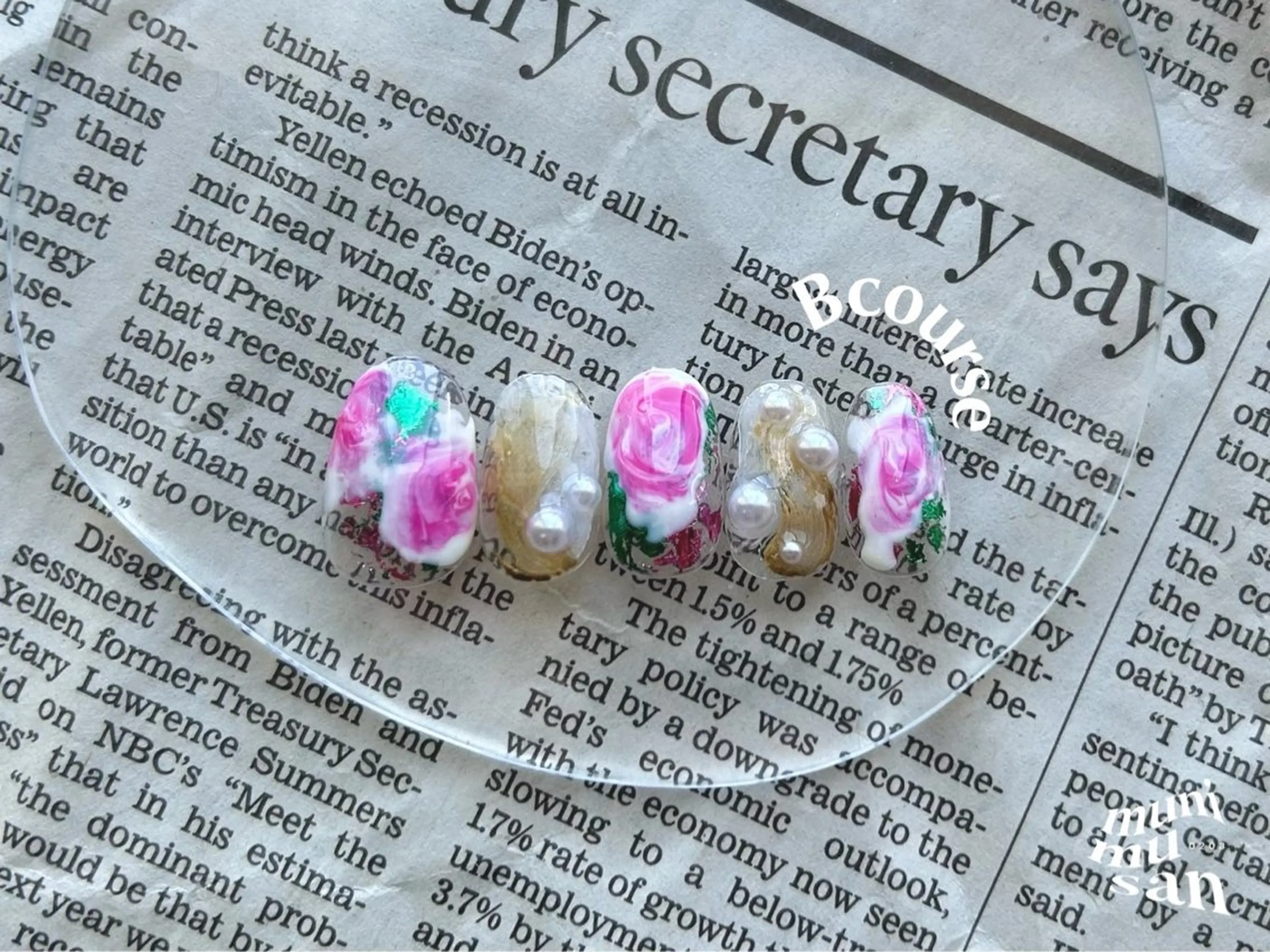 ネイル ハンドネイル 0203ムニムサン 💙Sayakaのネイルデザイン