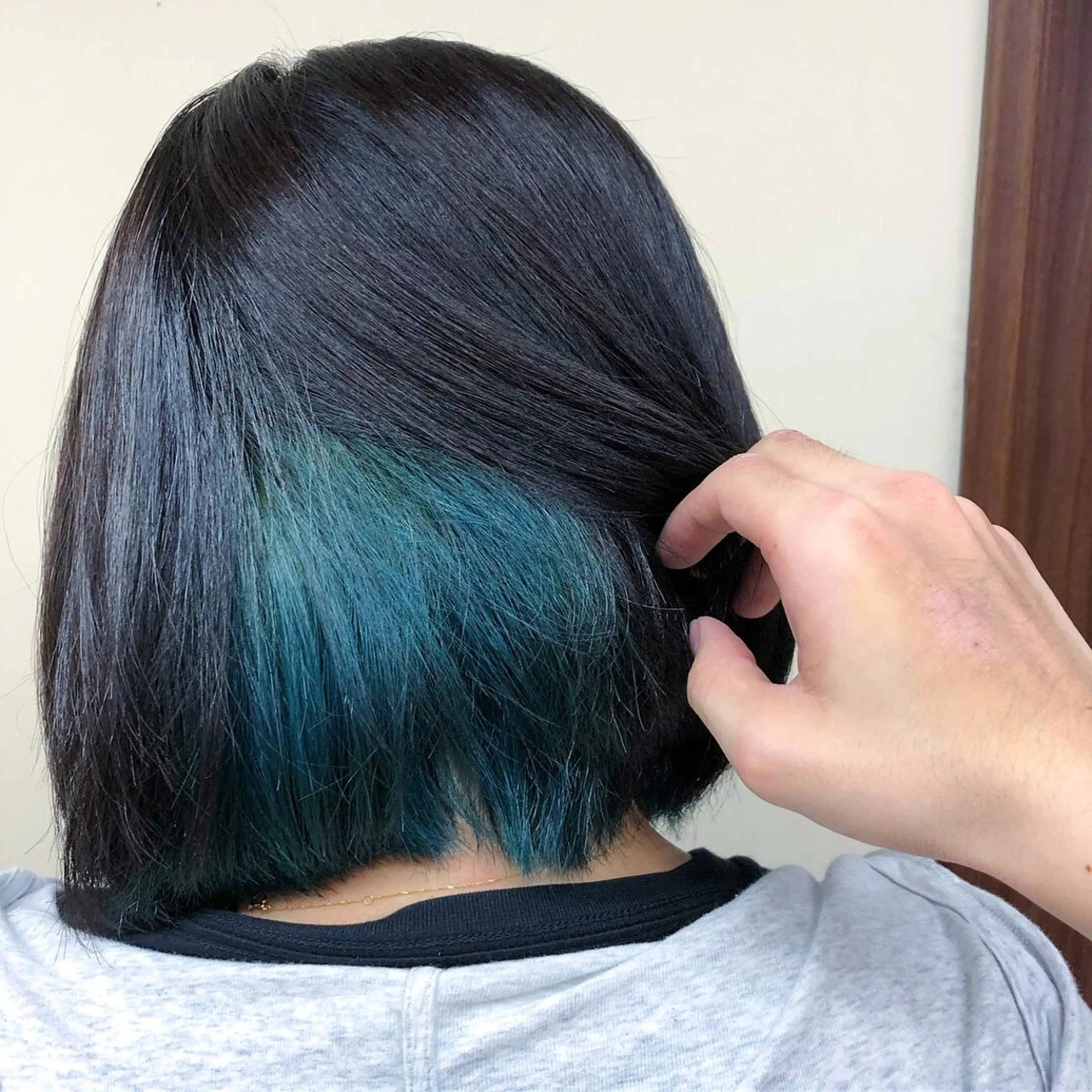 ミディアム カラー インナーカラー 森田 一輝のヘアスタイル