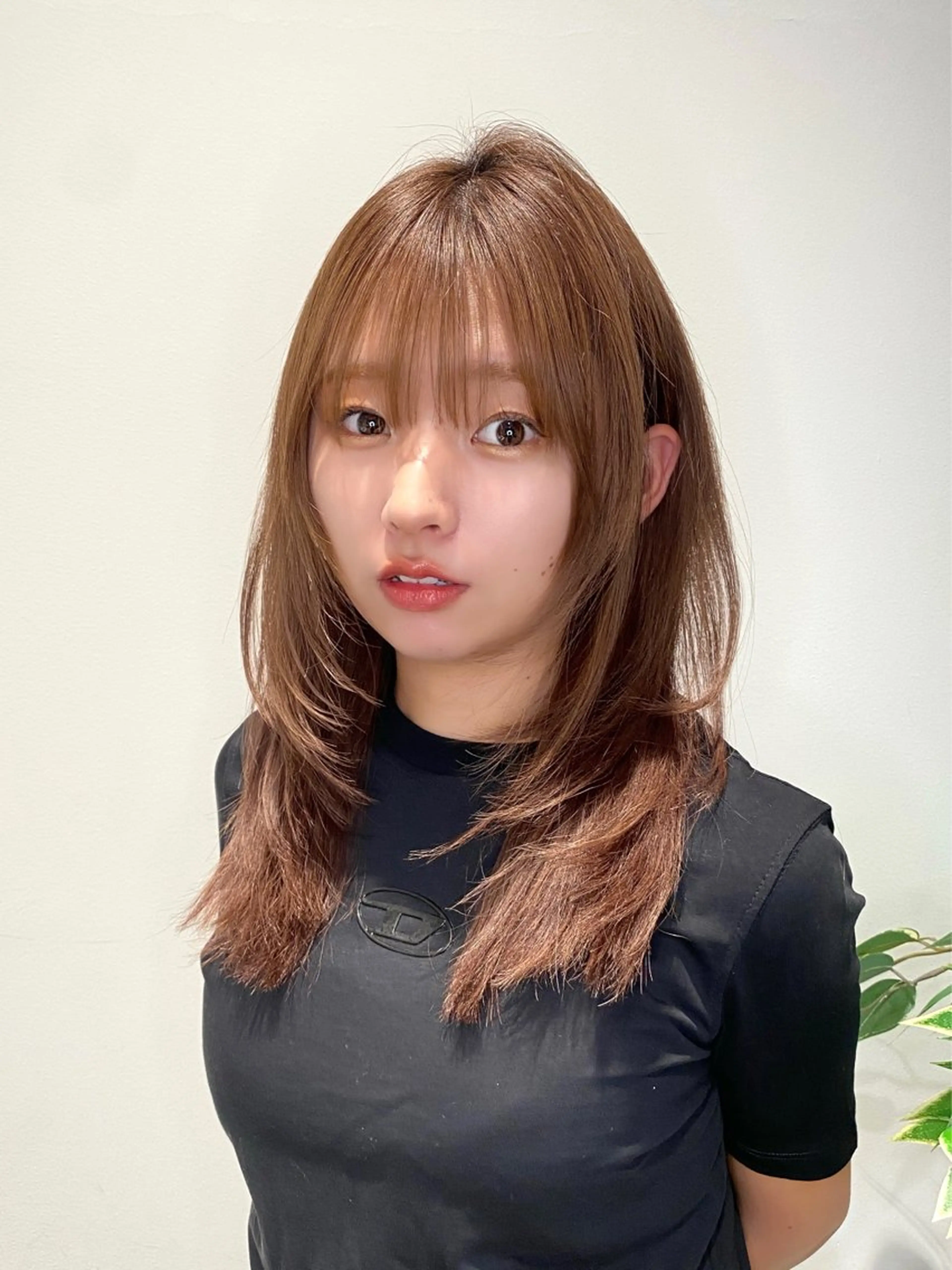 ロング カラー パーマ ヘアアレンジ カット ヘアカラー トリートメント ヘアセット 小野寺瑞希 /最小顔カットのヘアスタイル