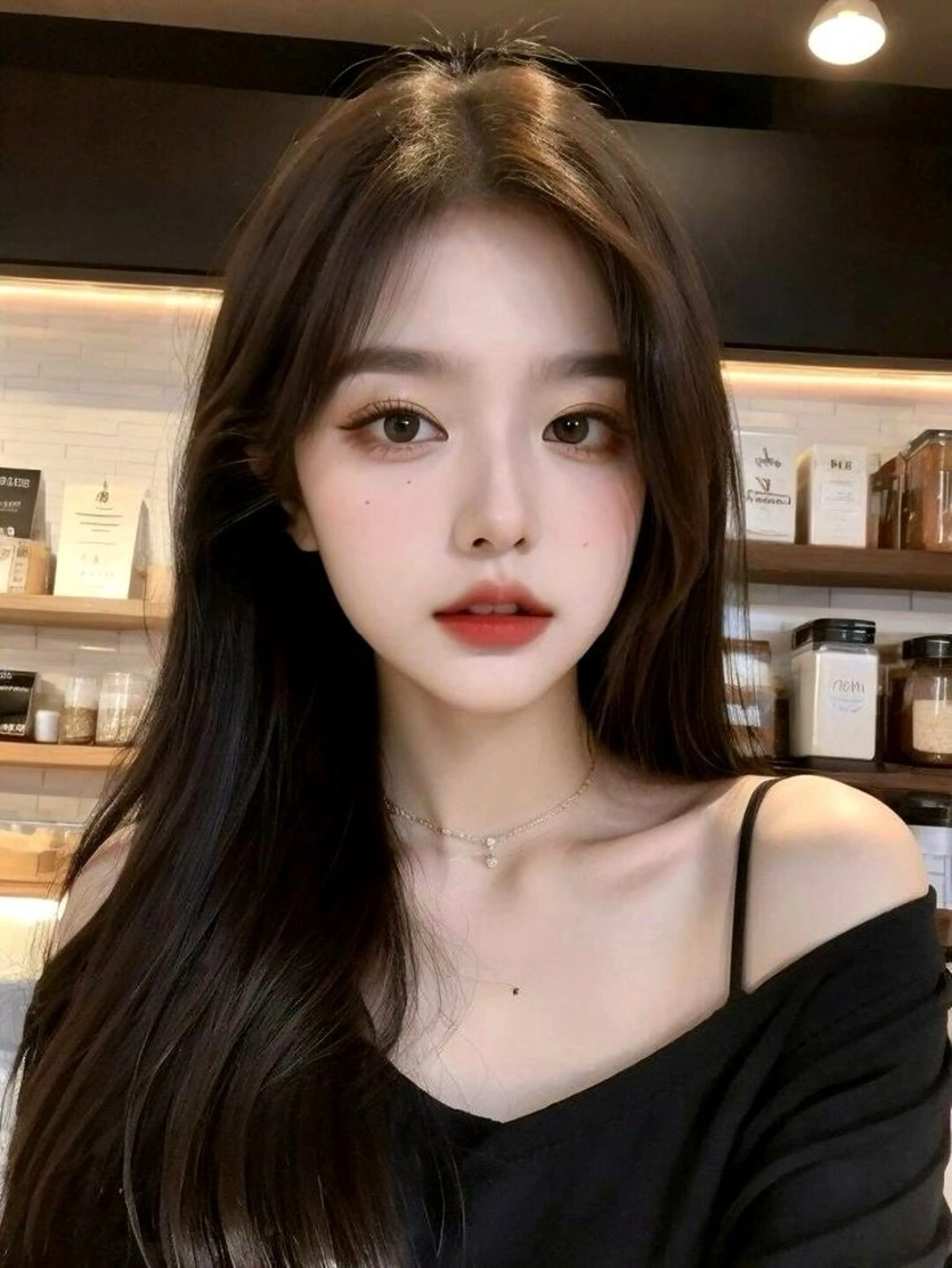 ロング ケアカラー 顔周りカット 韓国風ヘア トリートメント カット ヘアカラー 中韓🇨🇳🇰🇷 🤍TAKAHIROのヘアスタイル