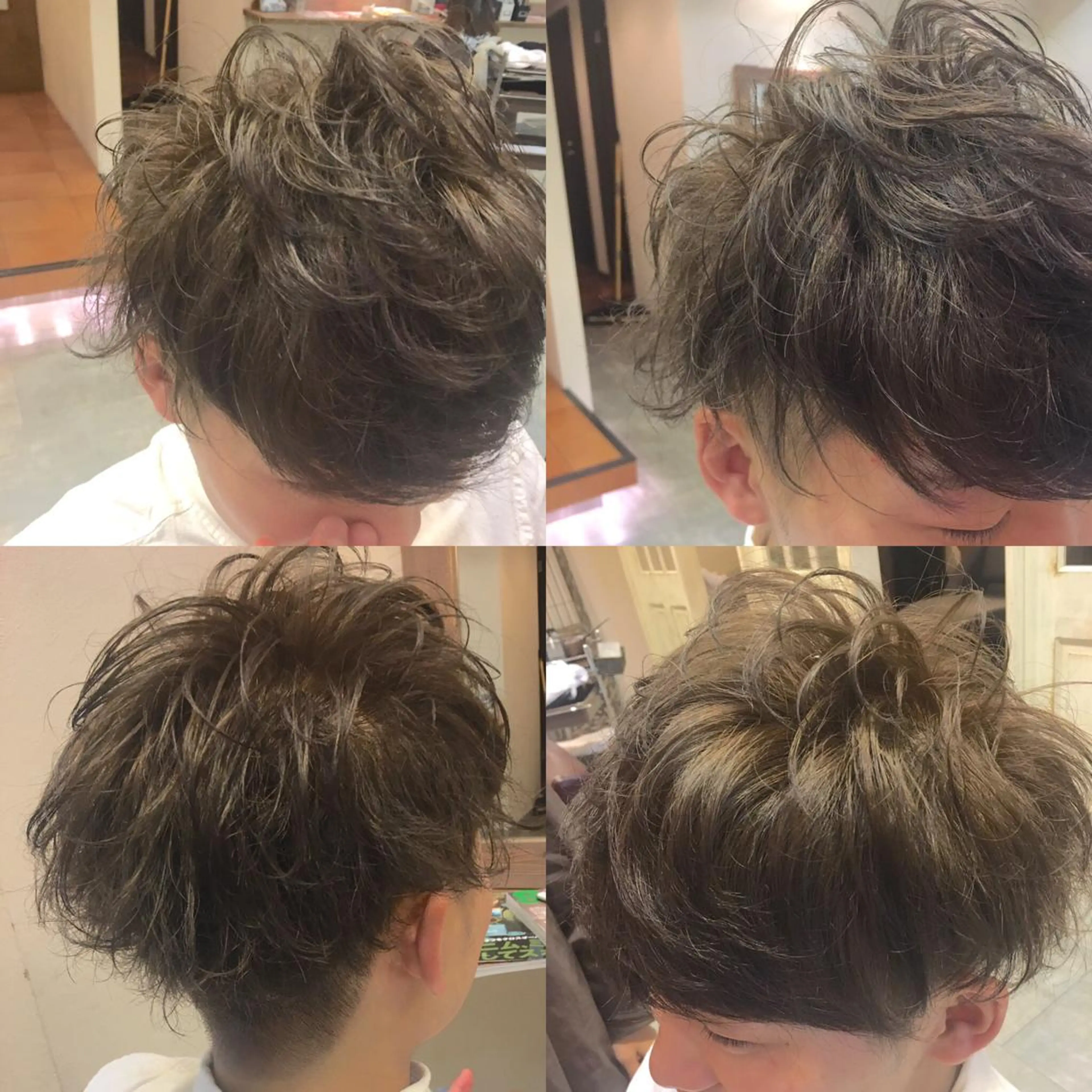 カラー メンズ アッシュ ベージュカラー hair salon Ranun髪質改善のヘアスタイル