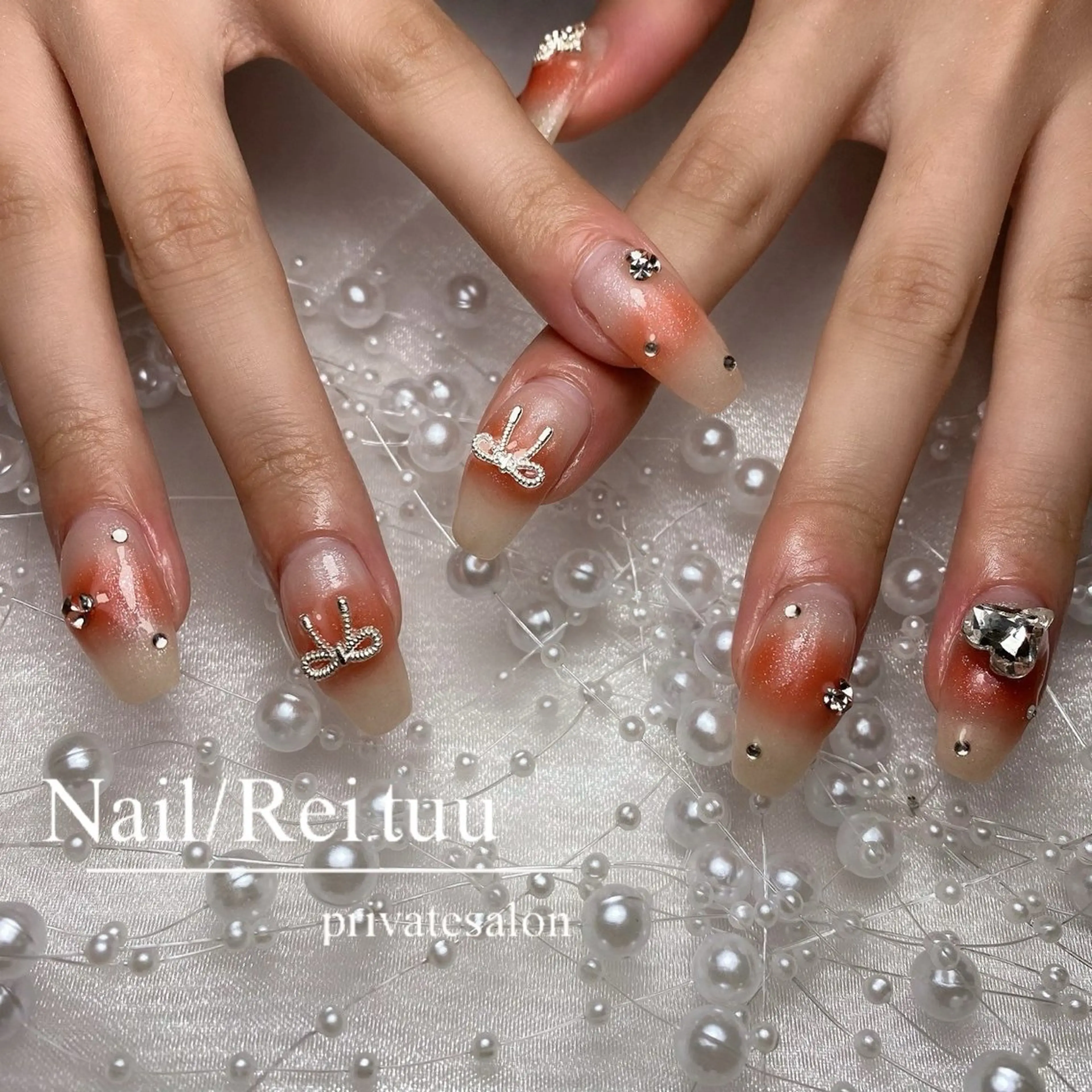 ネイル チークネイル フラッシュネイル フットネイル フレンチネイル グラデーション Nailsalon / Rei.tuuのネイルデザイン