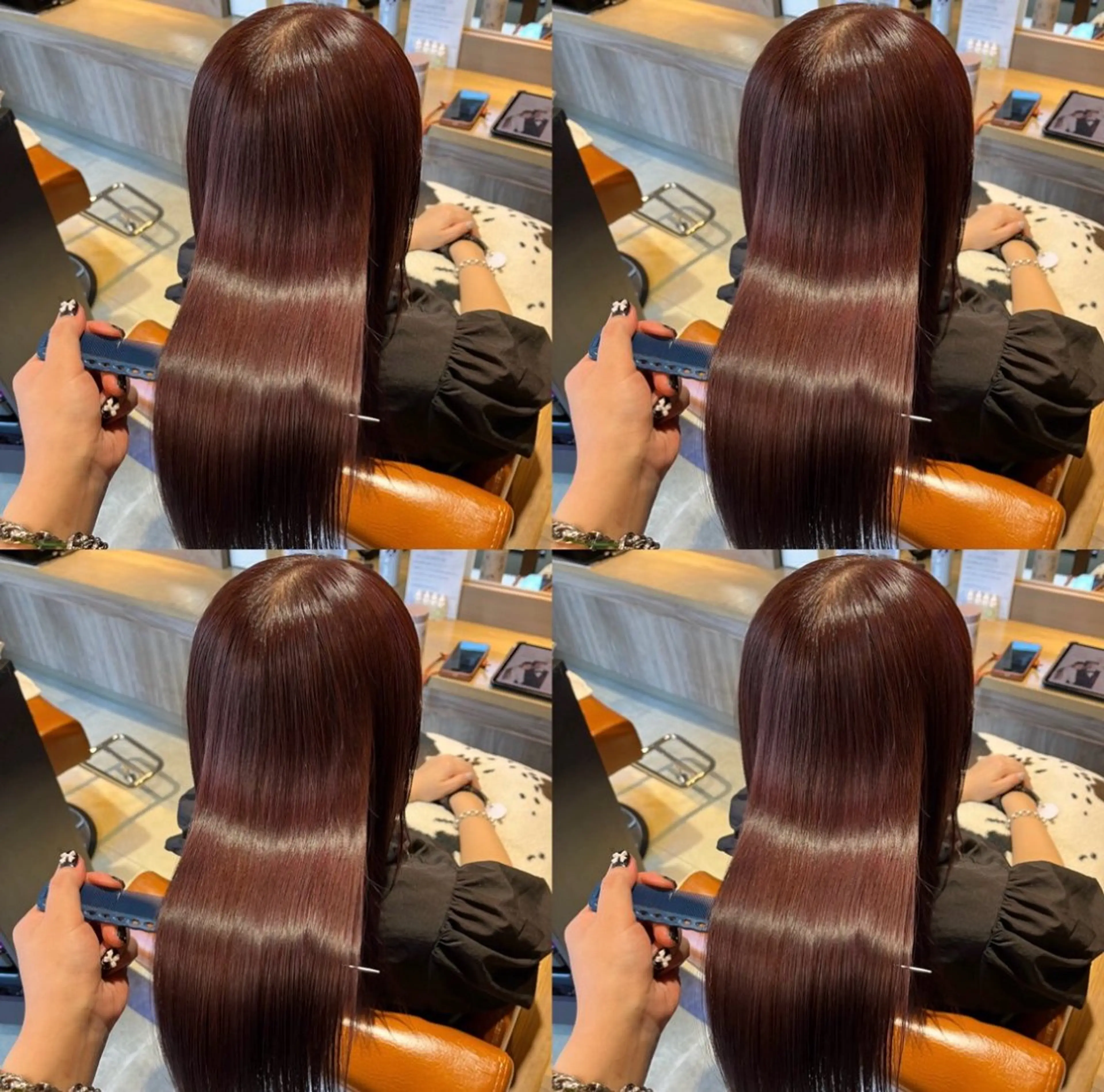 ロング カラー カット ヘアカラー トリートメント 髪質改善 /美髪矯正🫧ゆたかのヘアスタイル