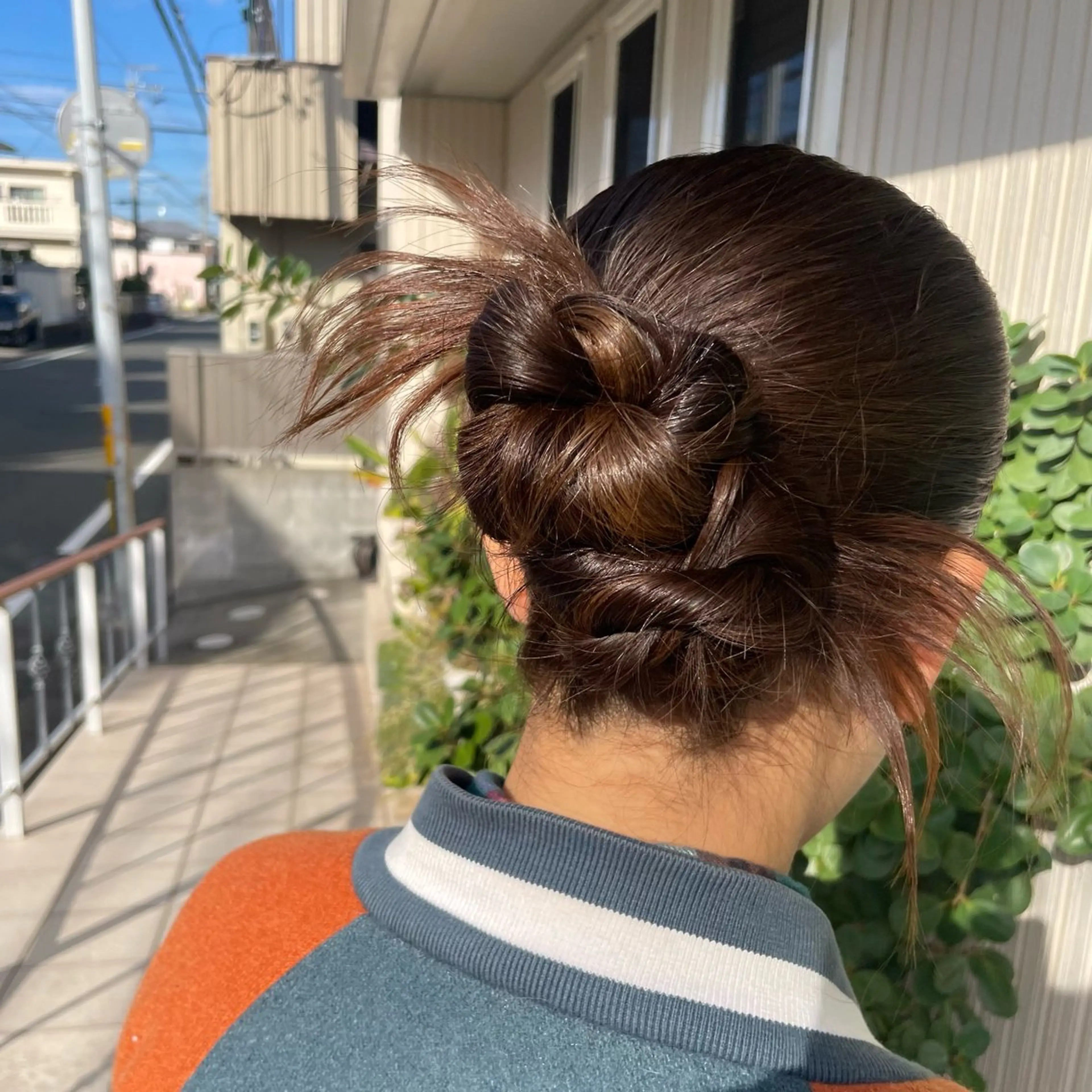 セミロング ヘアアレンジ お団子ヘア 結婚式・ブライダル Hair Lex Alii所属・大谷 若葉のヘアスタイル