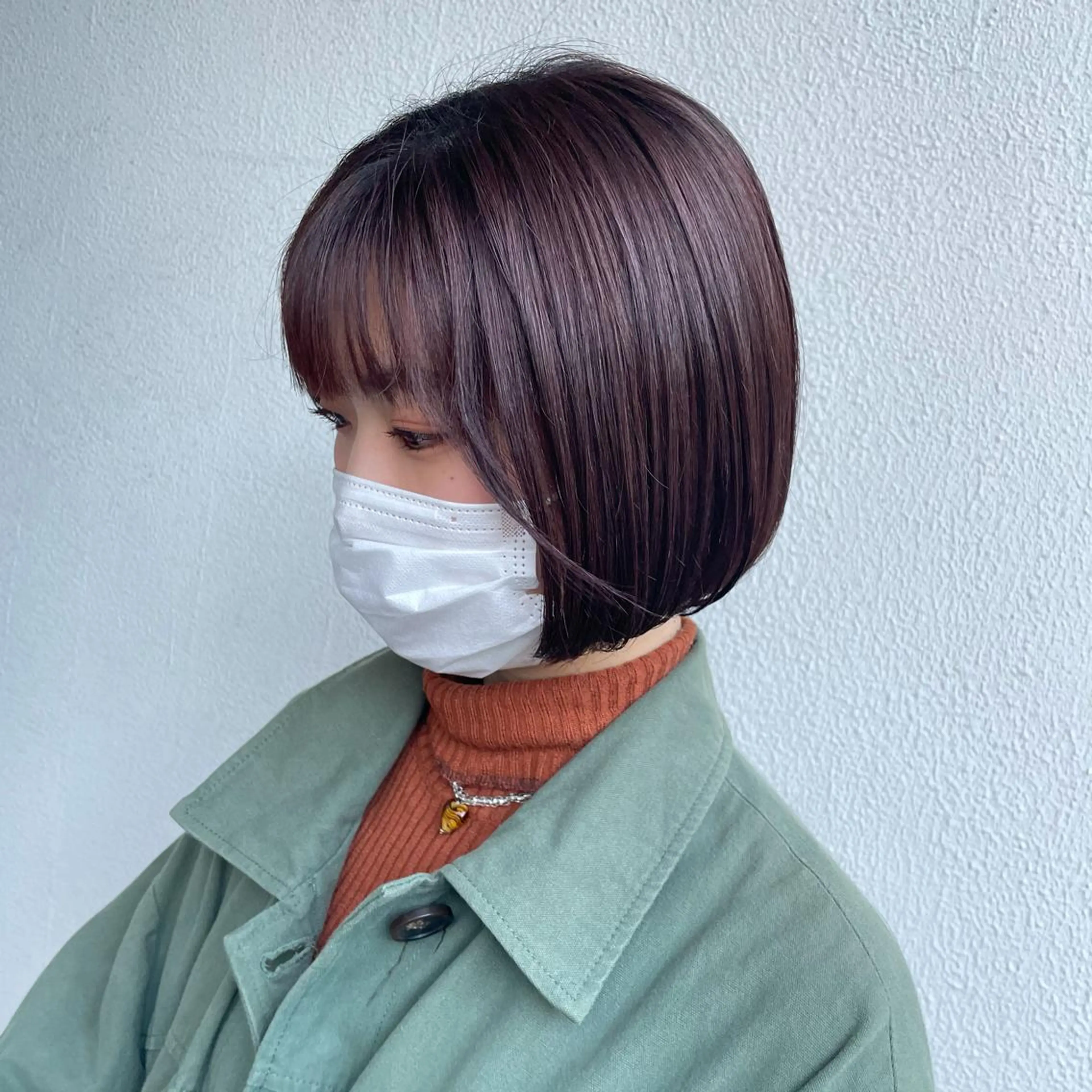 ショート カラー パーマ ヘアアレンジ メンズ キッズ ネイル マツエク・マツパ 透明感カラー・レイヤ ー🎀amika🎀のヘアスタイル