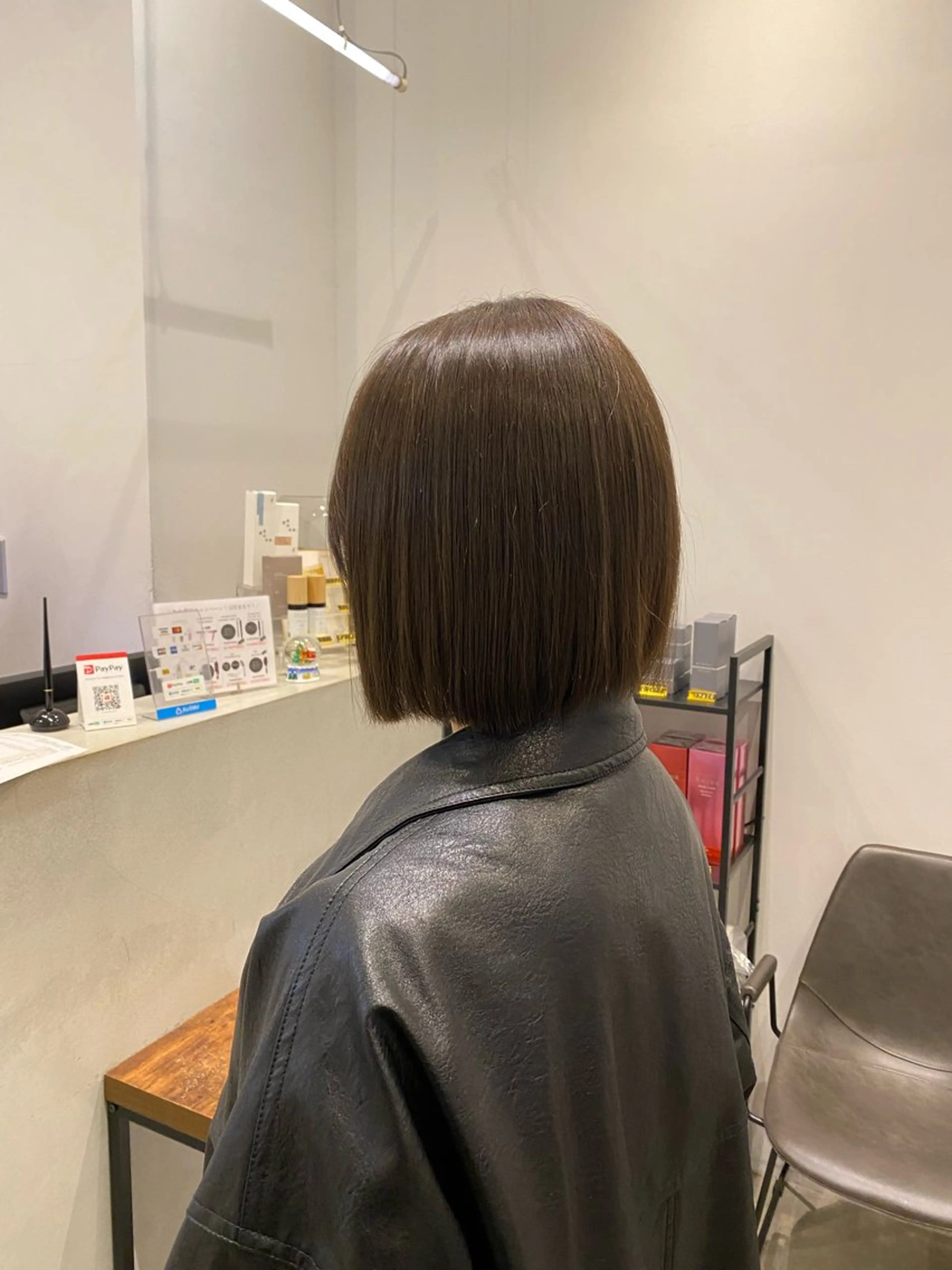 ミディアム アッシュ ピンクブラウン Belle銀座並木通り店所属・井手草一朗/ パーマ/ハイライト◎のヘアスタイル