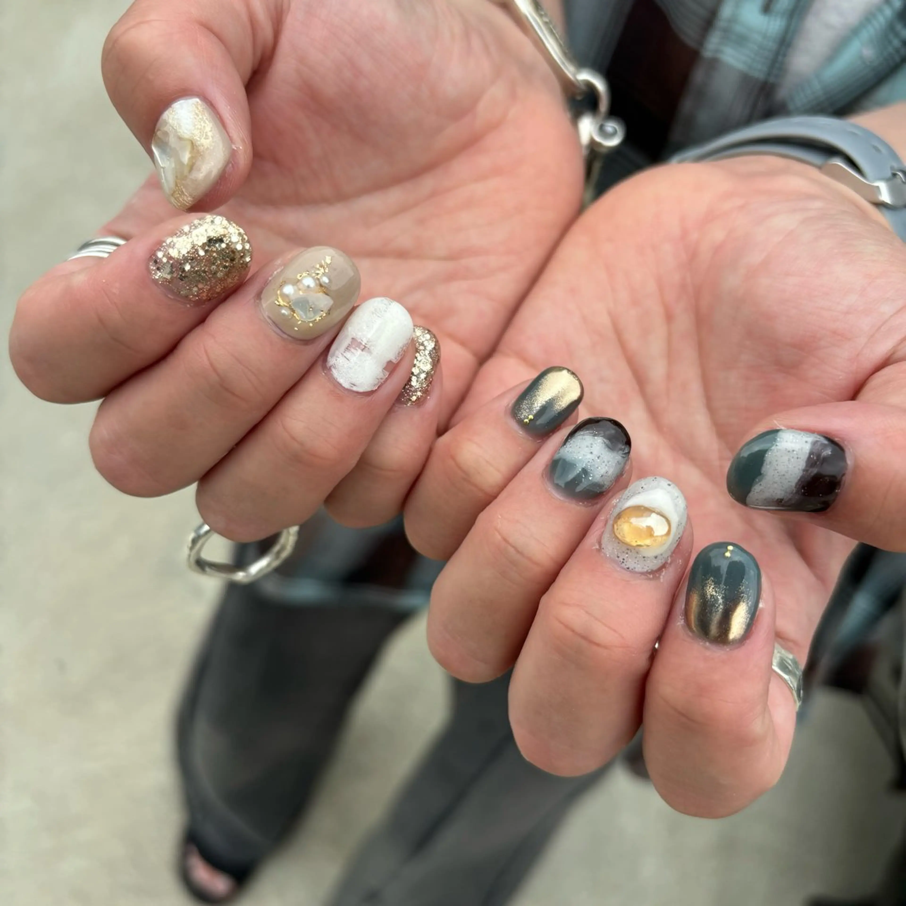 ネイル ハンドネイル Sea  nail by emaのネイルデザイン