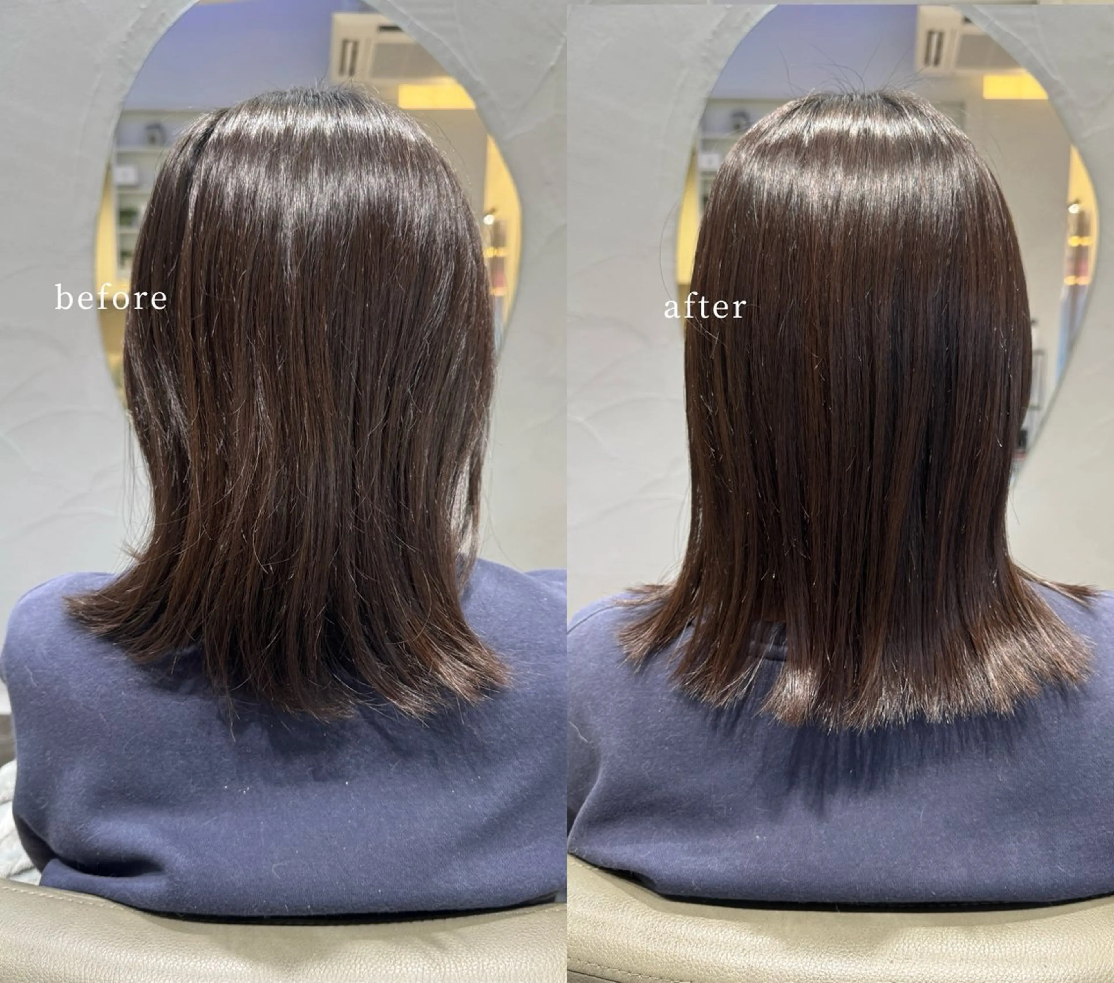 ミディアム カット 縮毛矯正 トリートメント POANA.所属・吉田 空 （POANA.）のヘアスタイル