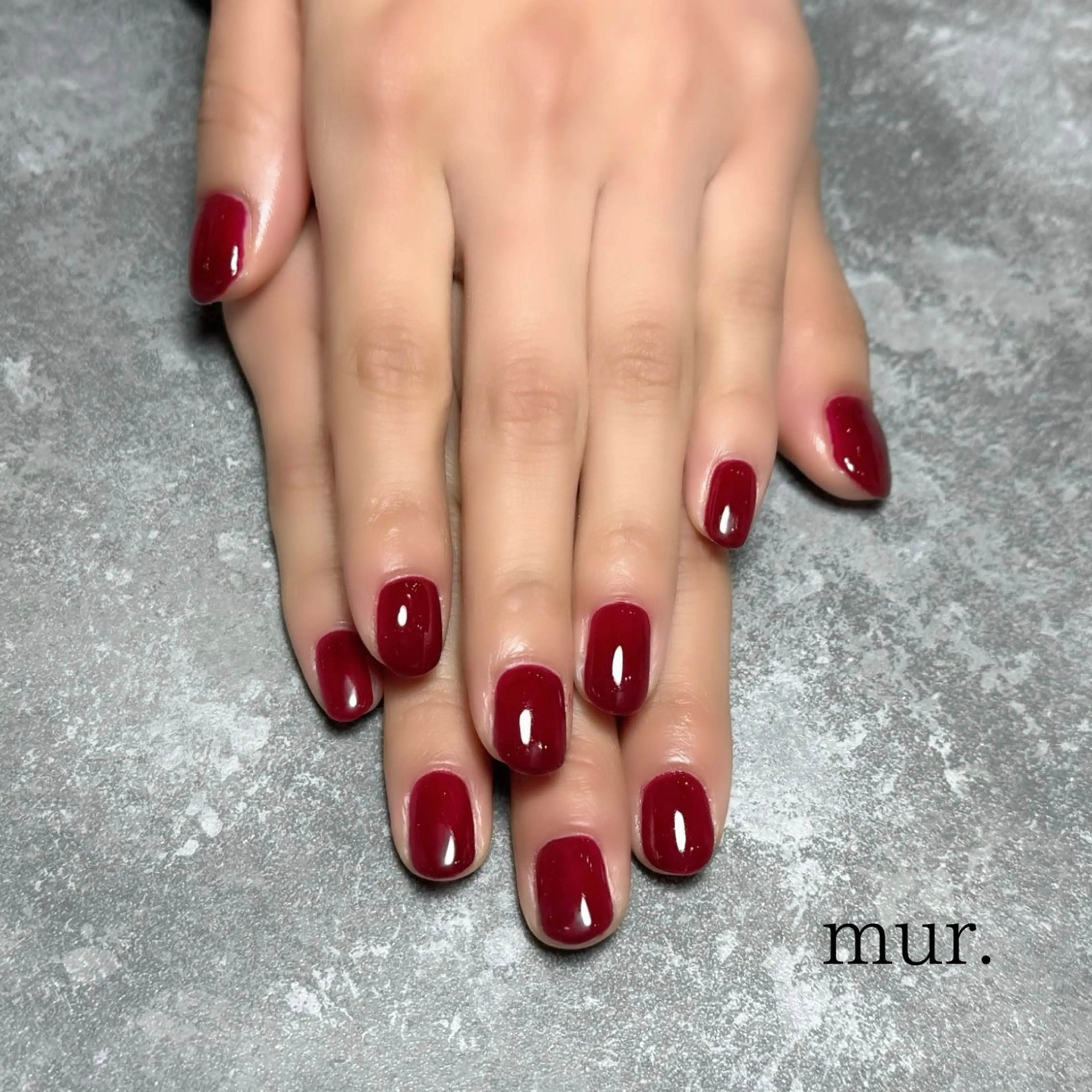 ネイル ジェルネイル ワンカラーネイル シンプルネイル ハンドネイル nail salon　mur.所属・mur. harukaのネイルデザイン