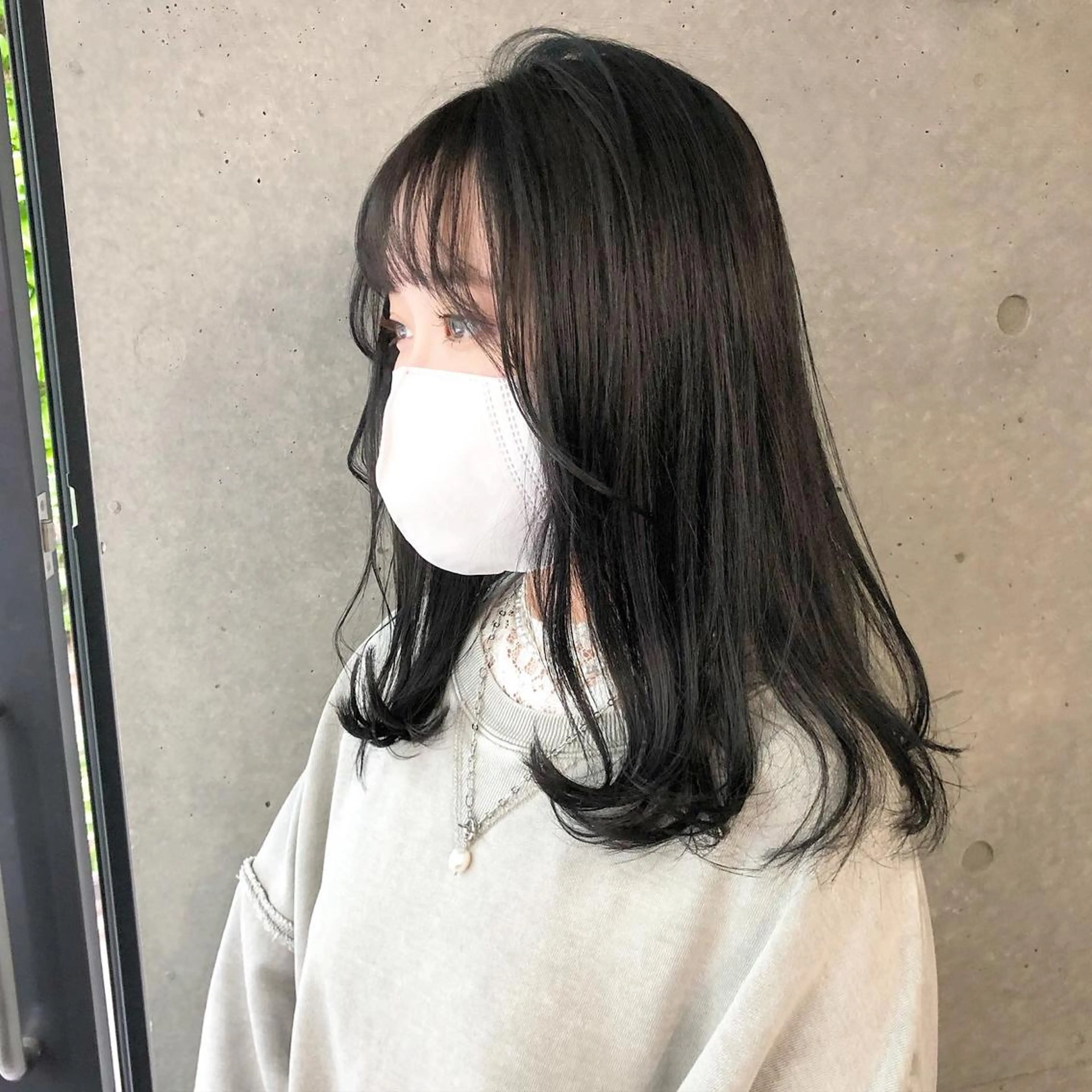 セミロング カラー 黒髪 ブルーカラー ブルーブラック ケアカラー ネイビーカラー GrandStory SHIBUYA所属・卒業式お呼ばれ🕊️ ヘアセット✴︎ミキのヘアスタイル