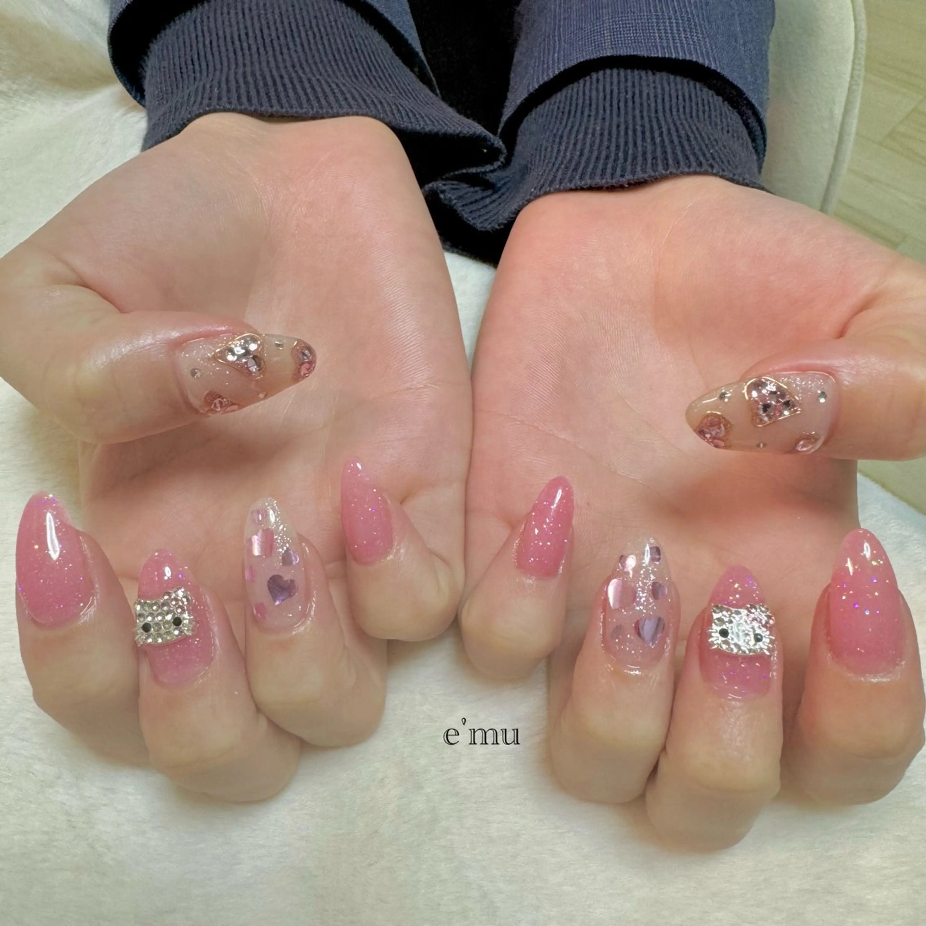 ネイル ピンク ハンドネイル nail salon e'mu💐のネイルデザイン