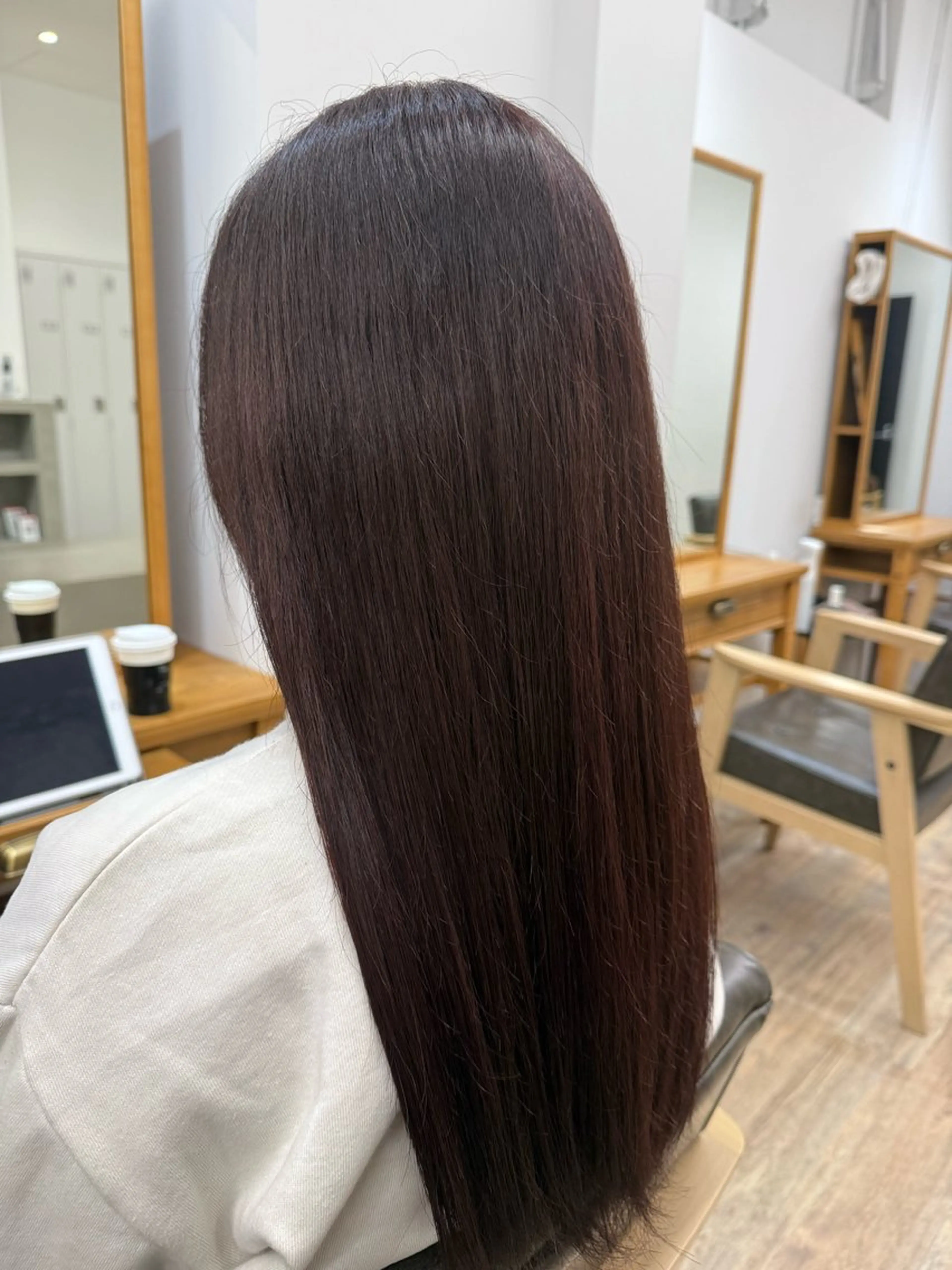 ロング カラー ブラウンカラー ピンクカラー ピンクブラウン Cara Fukuoka【カラフクオカ】所属・艶カラー🎀Cara アシスタントwakoのヘアスタイル