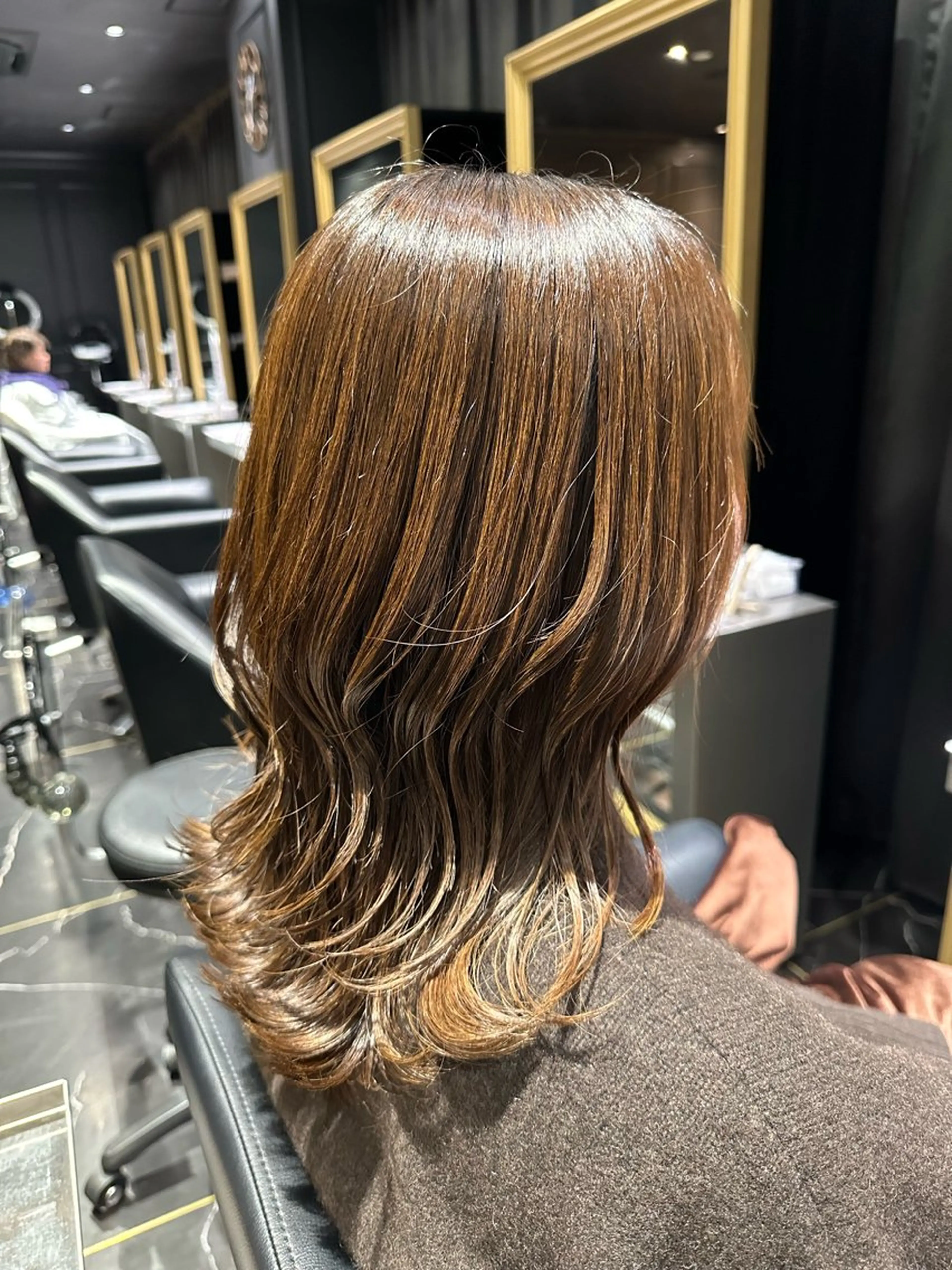 ミディアム レイヤーカット カット ヘアカラー ボブスタイル/ 透明感カラー/八幡のヘアスタイル