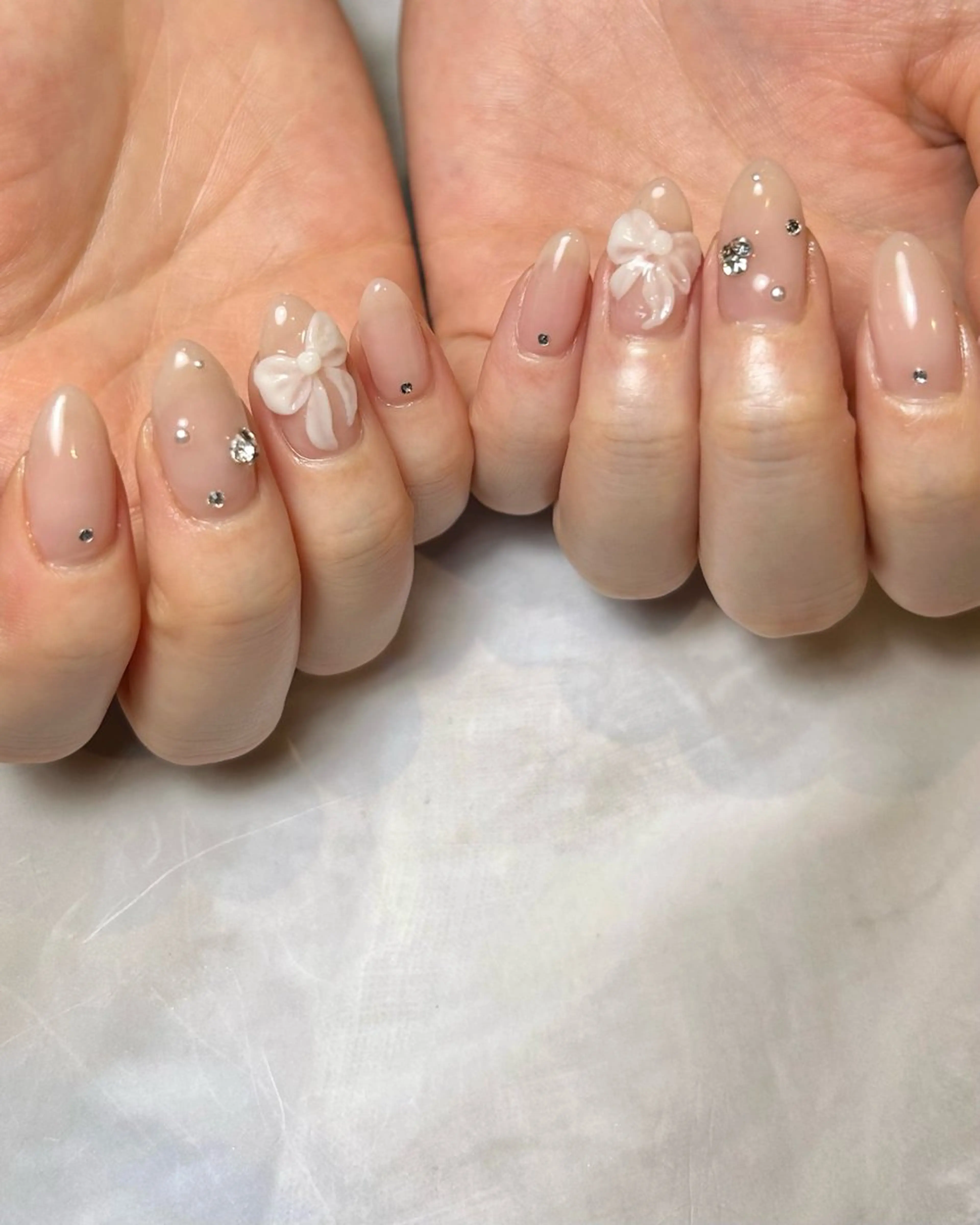 ネイル リボン ハンドネイル Reflection marikoのネイルデザイン