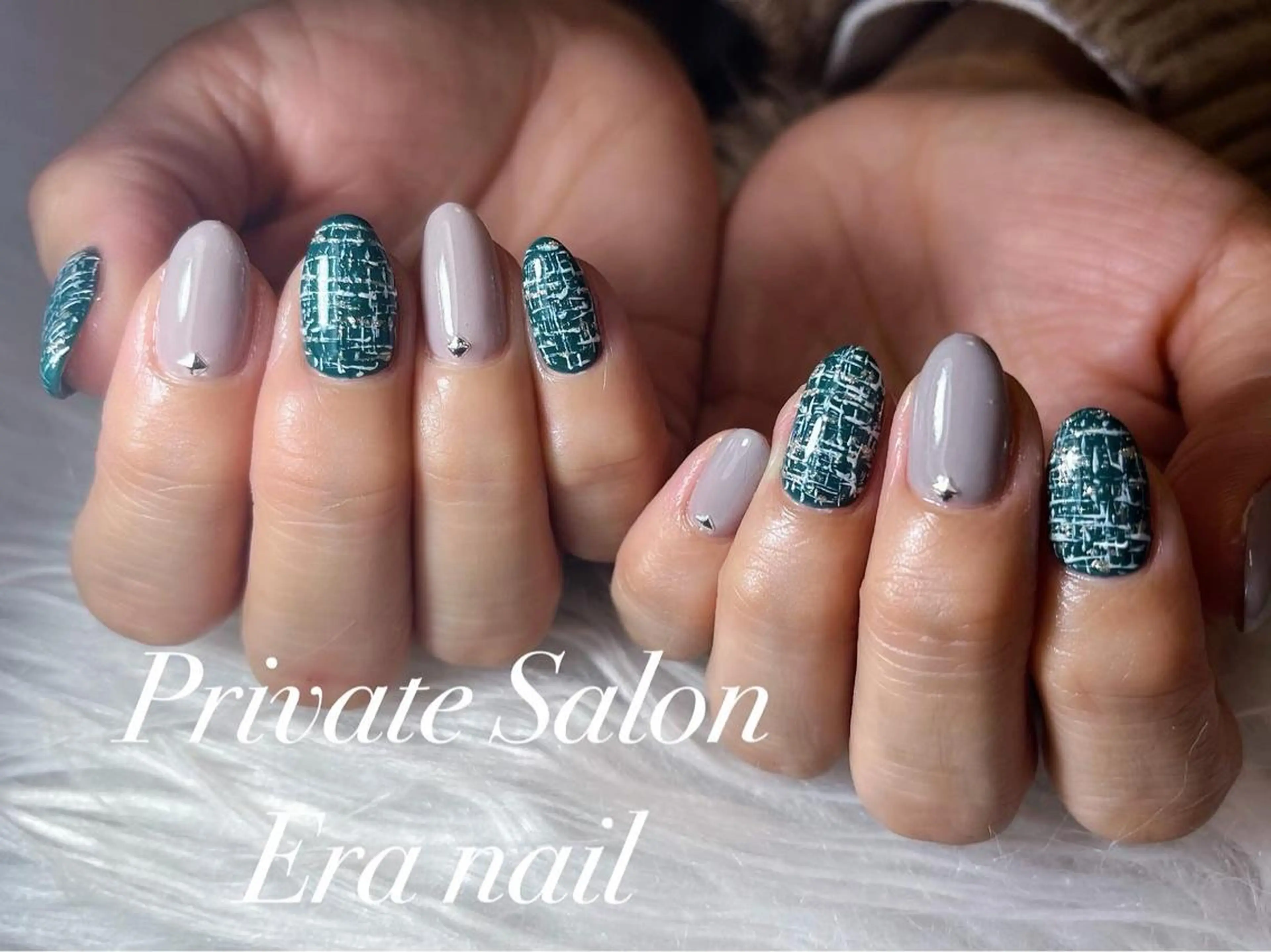 ネイル ツイードネイル Era nailのネイルデザイン