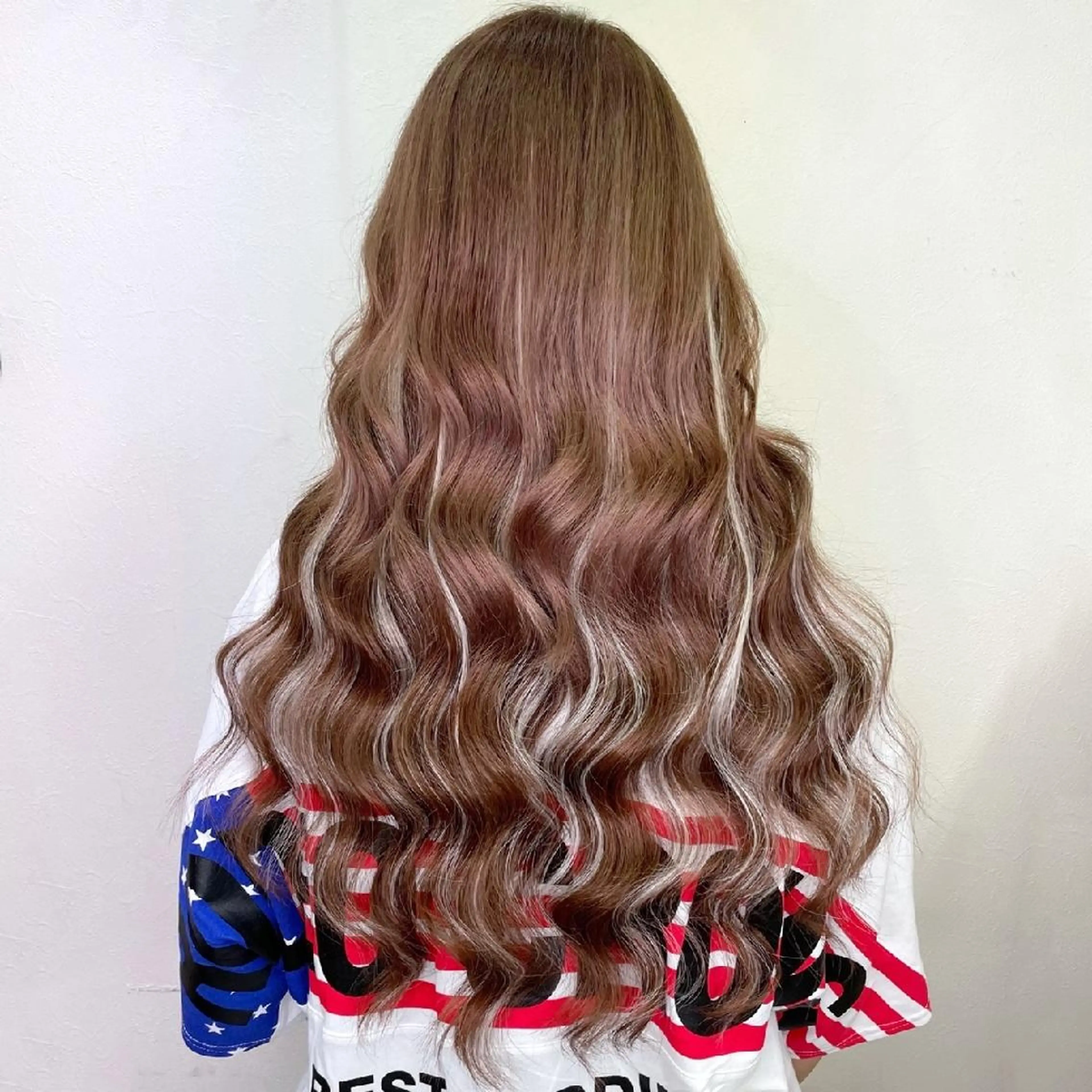 ロング カラー ハイライトカラー ハイライト ロング 渡辺 ののはのヘアスタイル