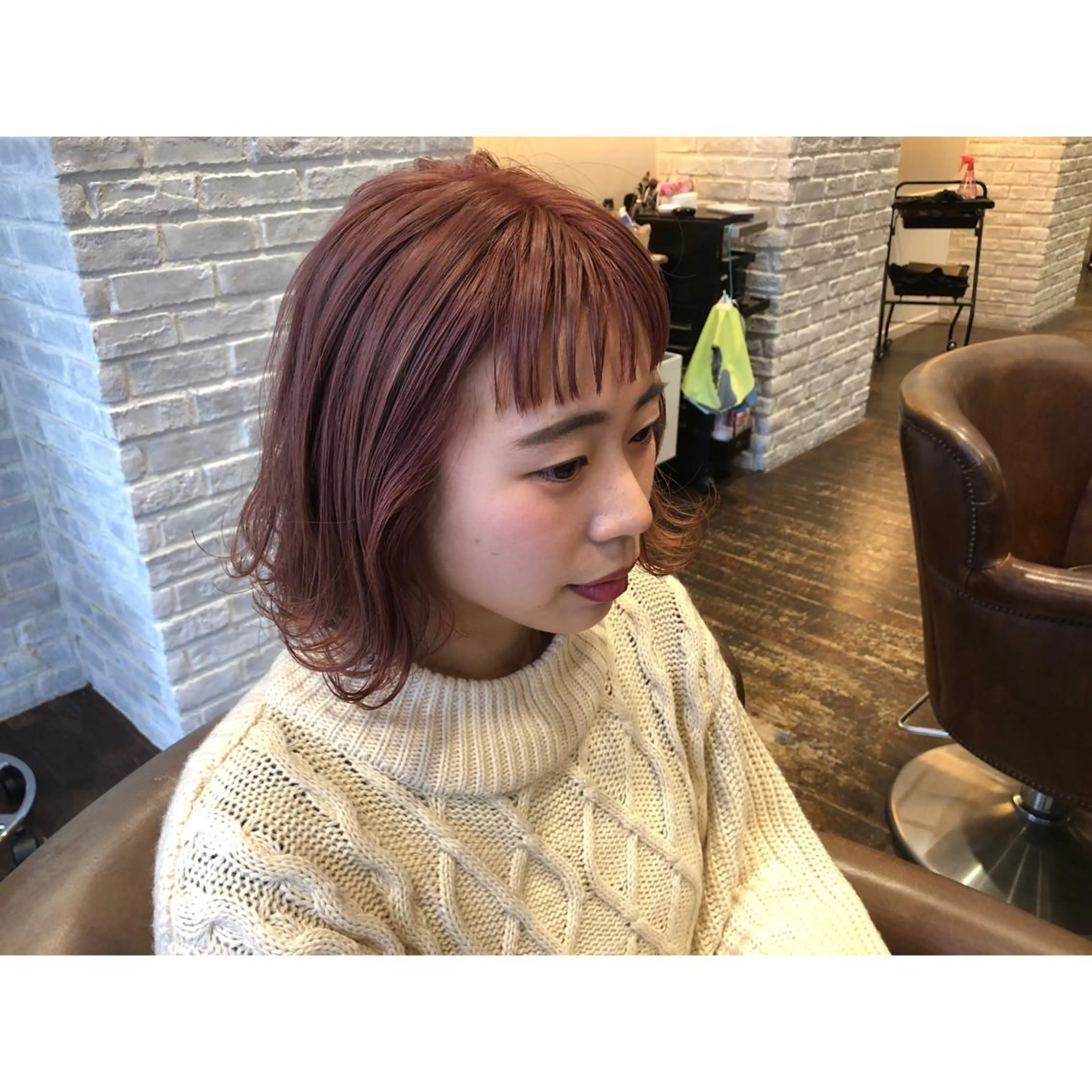 ミディアム カラー パーマ ヘアアレンジ 藤井 菜緒のヘアスタイル