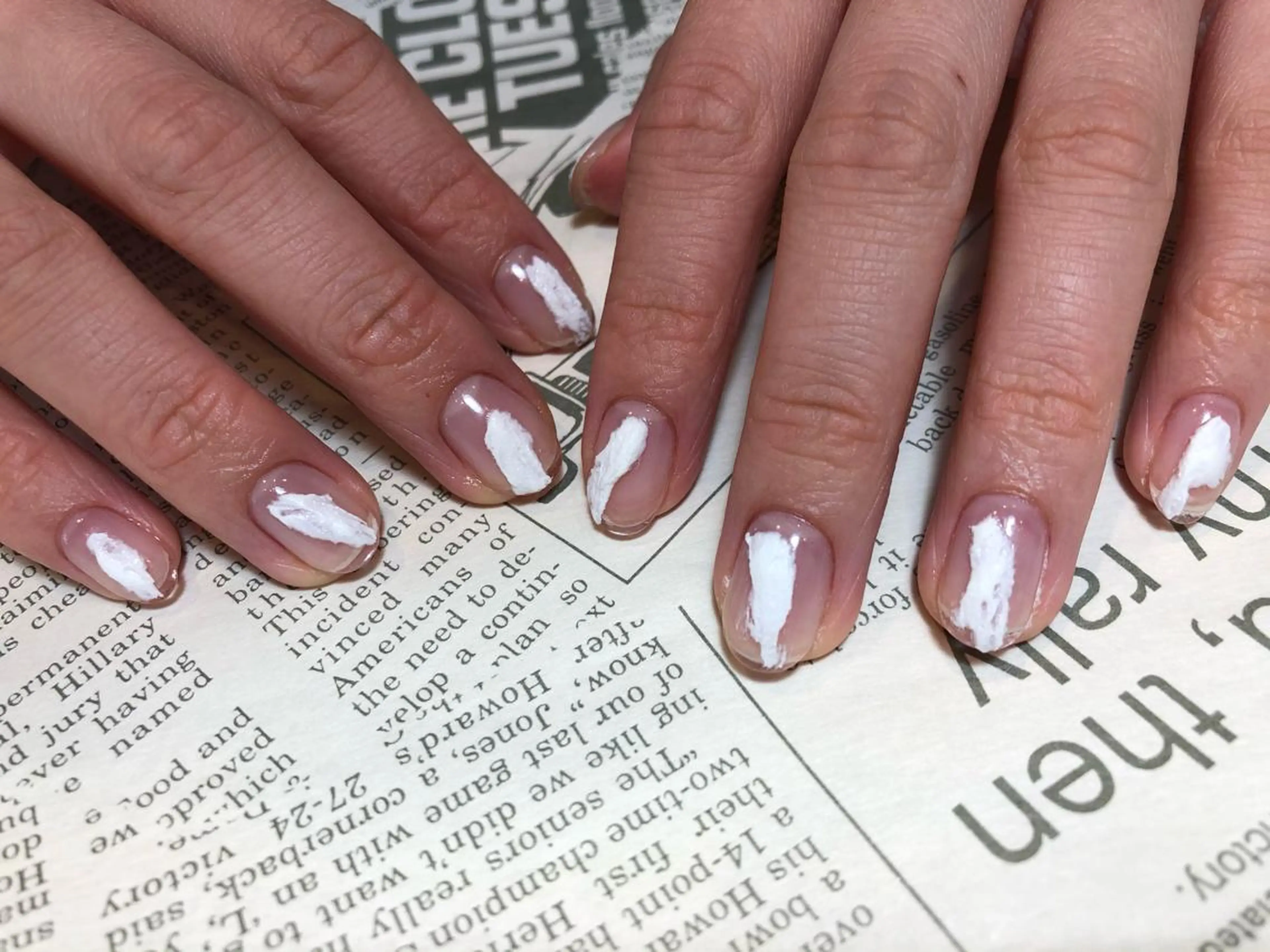 ネイル クリアネイル フレンチネイル ☽ ☾のネイルデザイン