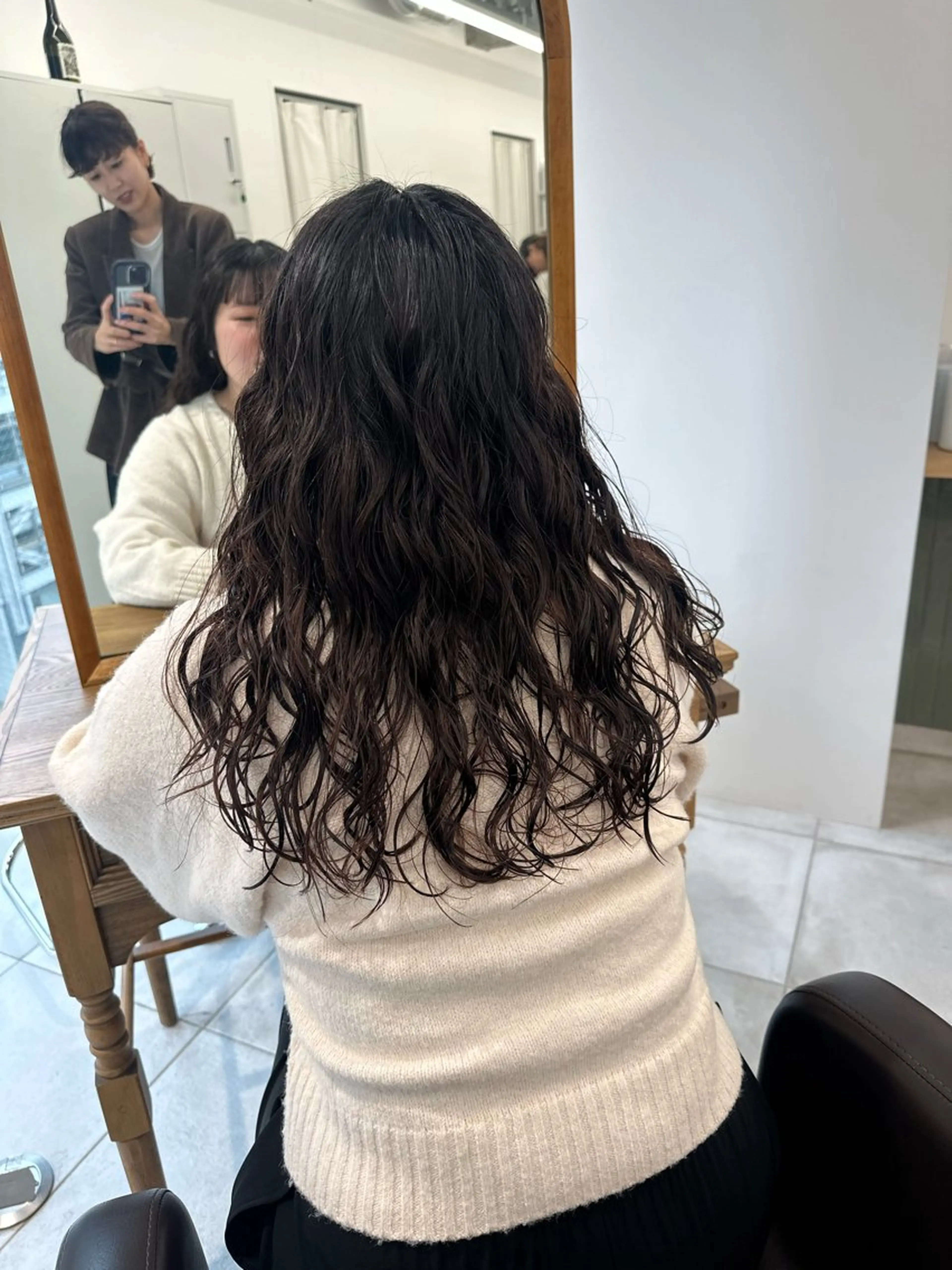 セミロング カラー パーマ キッズ カット パーマ トリートメント オトナヘア🌸 harukaのヘアスタイル