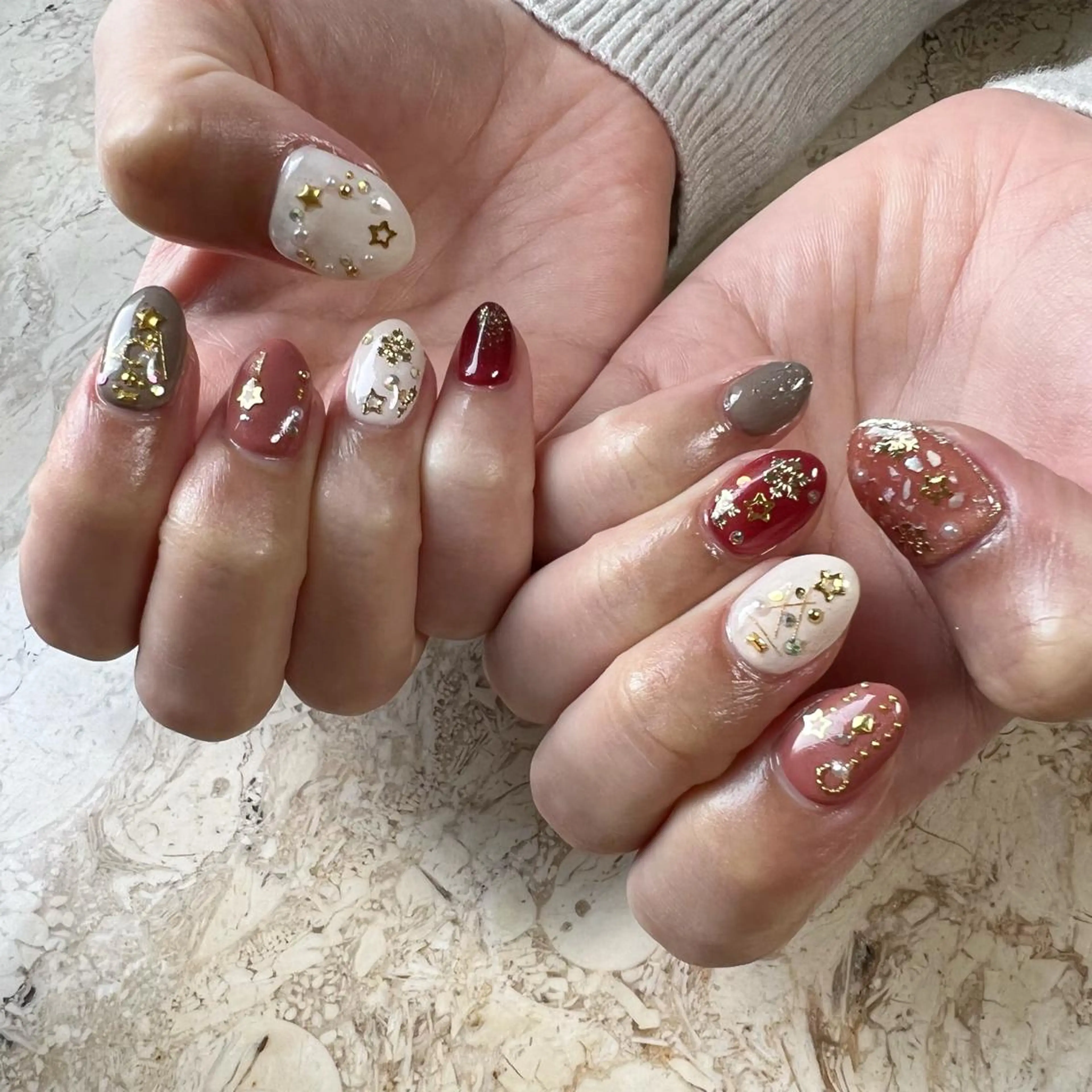 ネイル アートネイル ジェルネイル 韓国ネイル ミラーネイル 持ち込み ハンドネイル フットネイル nail salon mieux(ミュー)のネイルデザイン