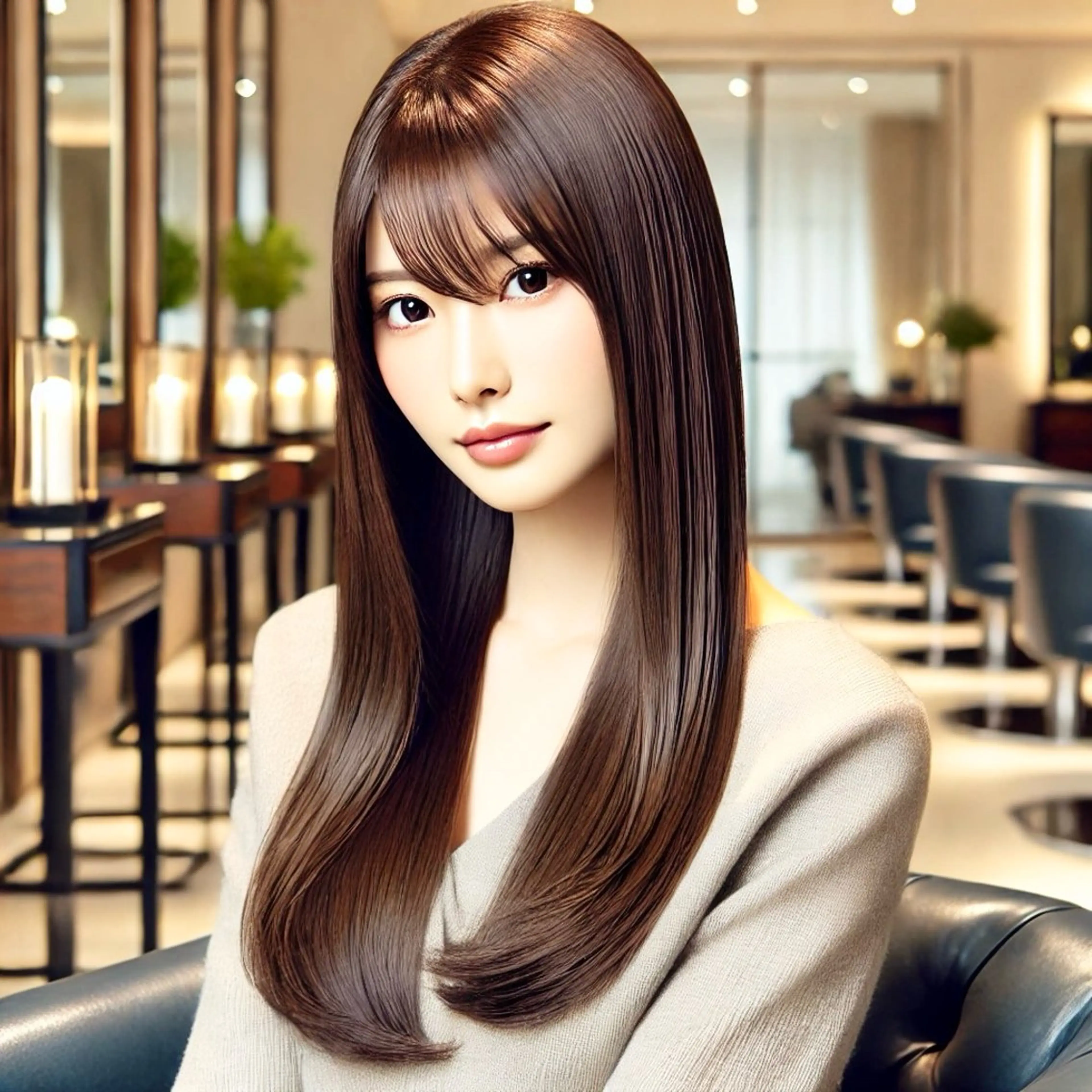 ロング 神谷 千明のヘアスタイル