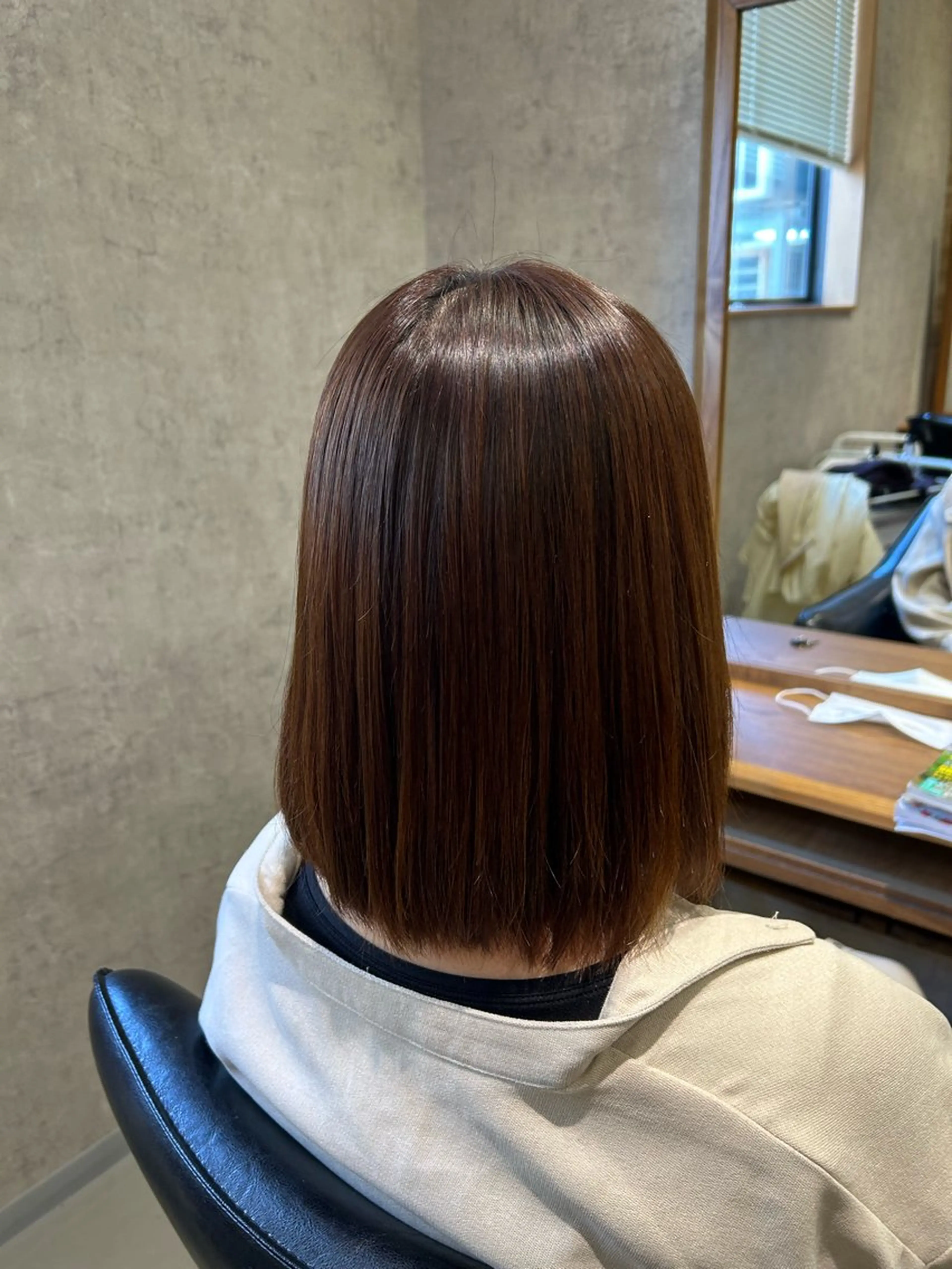 ミディアム パーマ 縮毛矯正 suri-ru hair【スリールヘアー】所属・FURUSAWA AOIのヘアスタイル