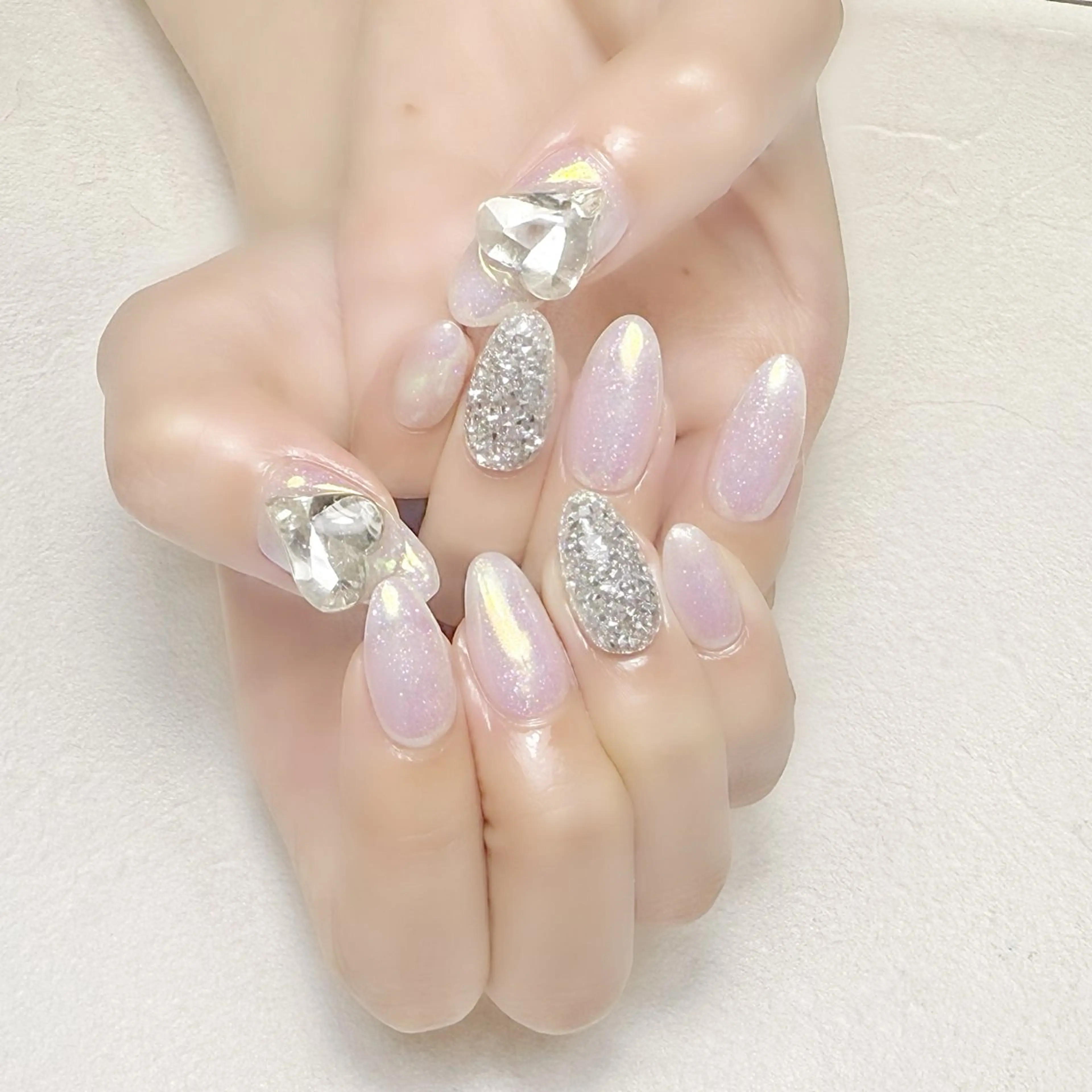 ネイル オーロラネイル ラメ(グリッター) 春ネイル rouse nail RISATOのネイルデザイン