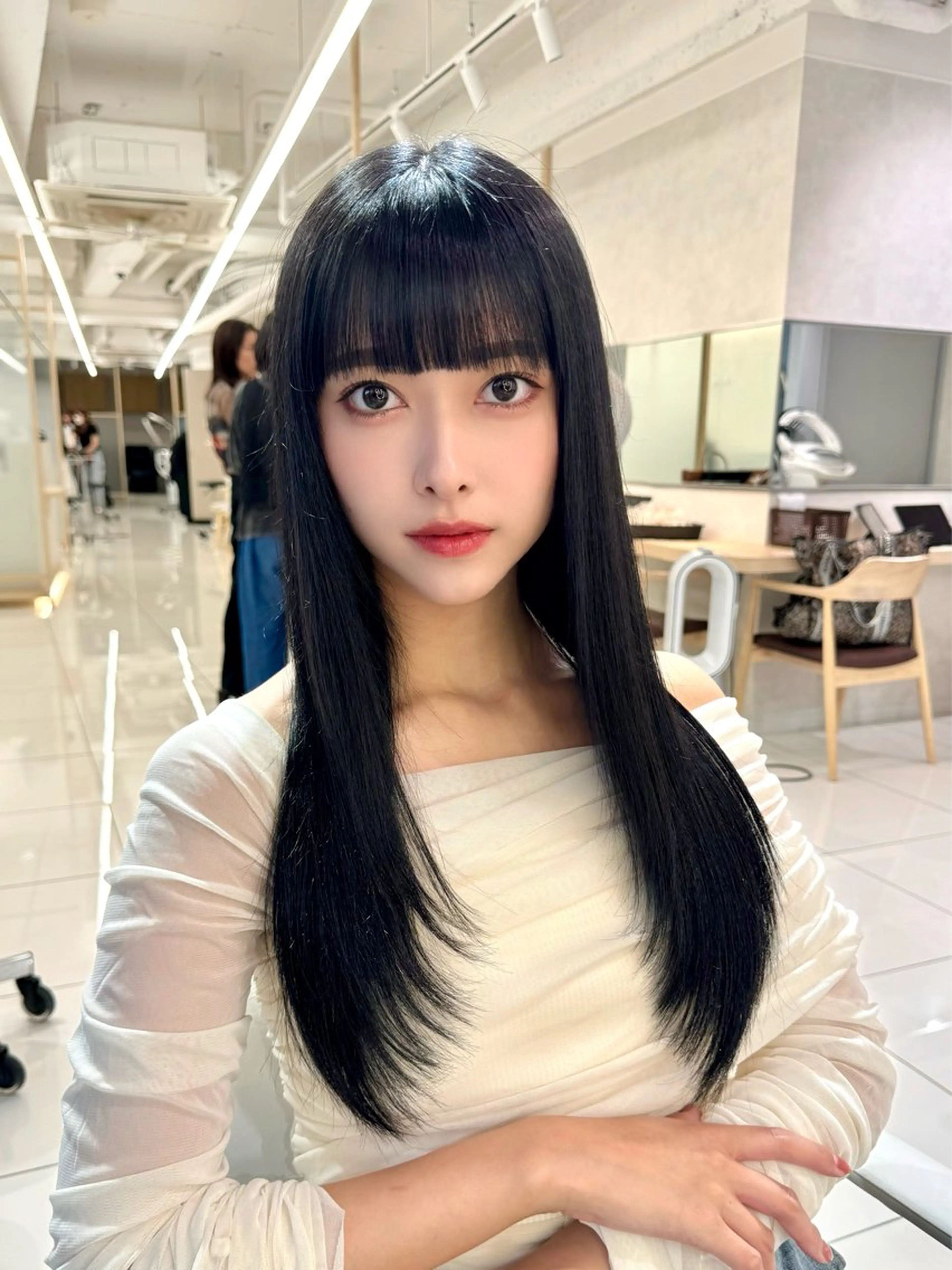 ロング レイヤー/韓国/ 顔周り/しんやのヘアスタイル