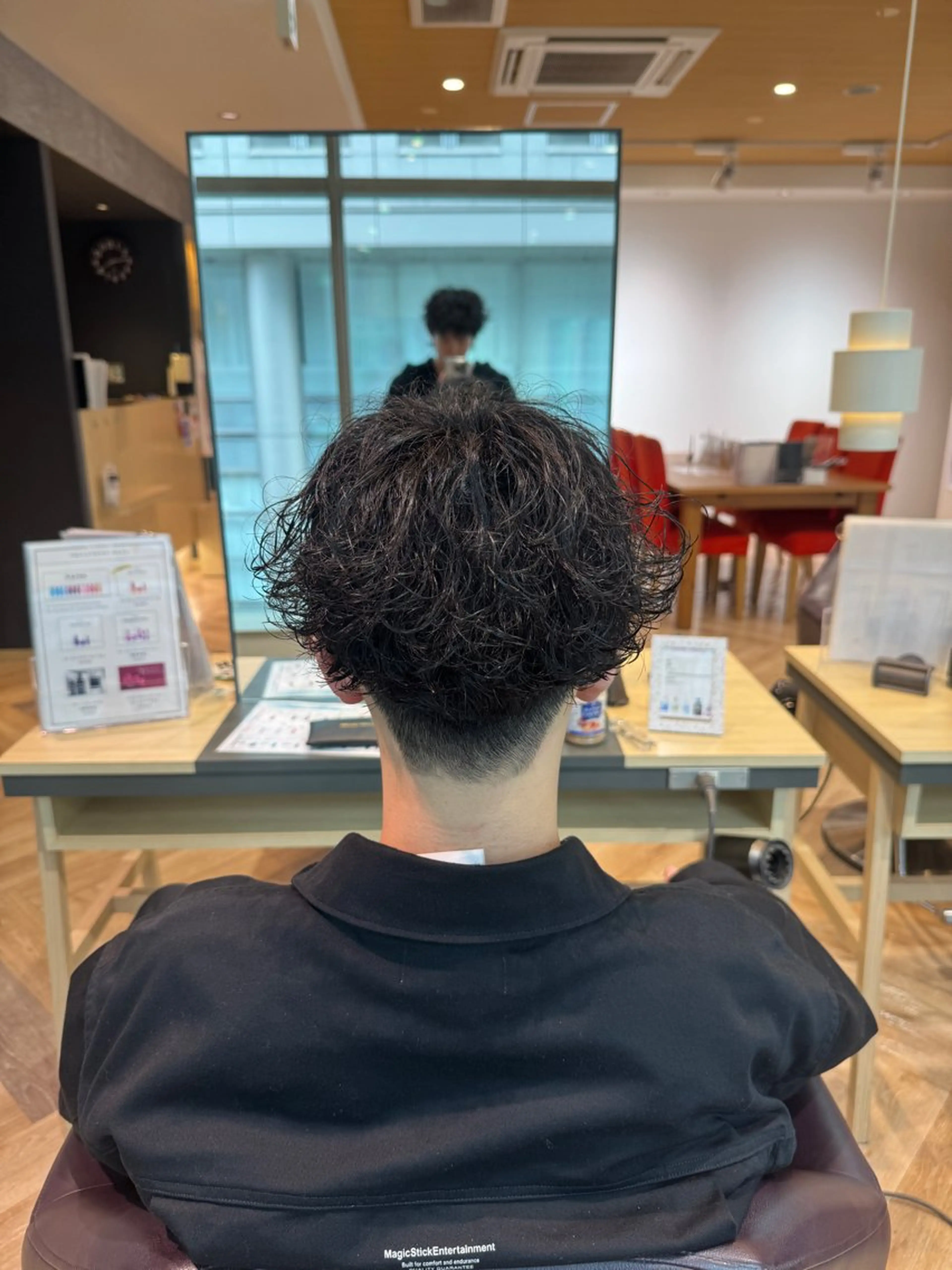 ショート パーマ メンズ メンズパーマ メンズ特化/ センターパート/八谷のヘアスタイル