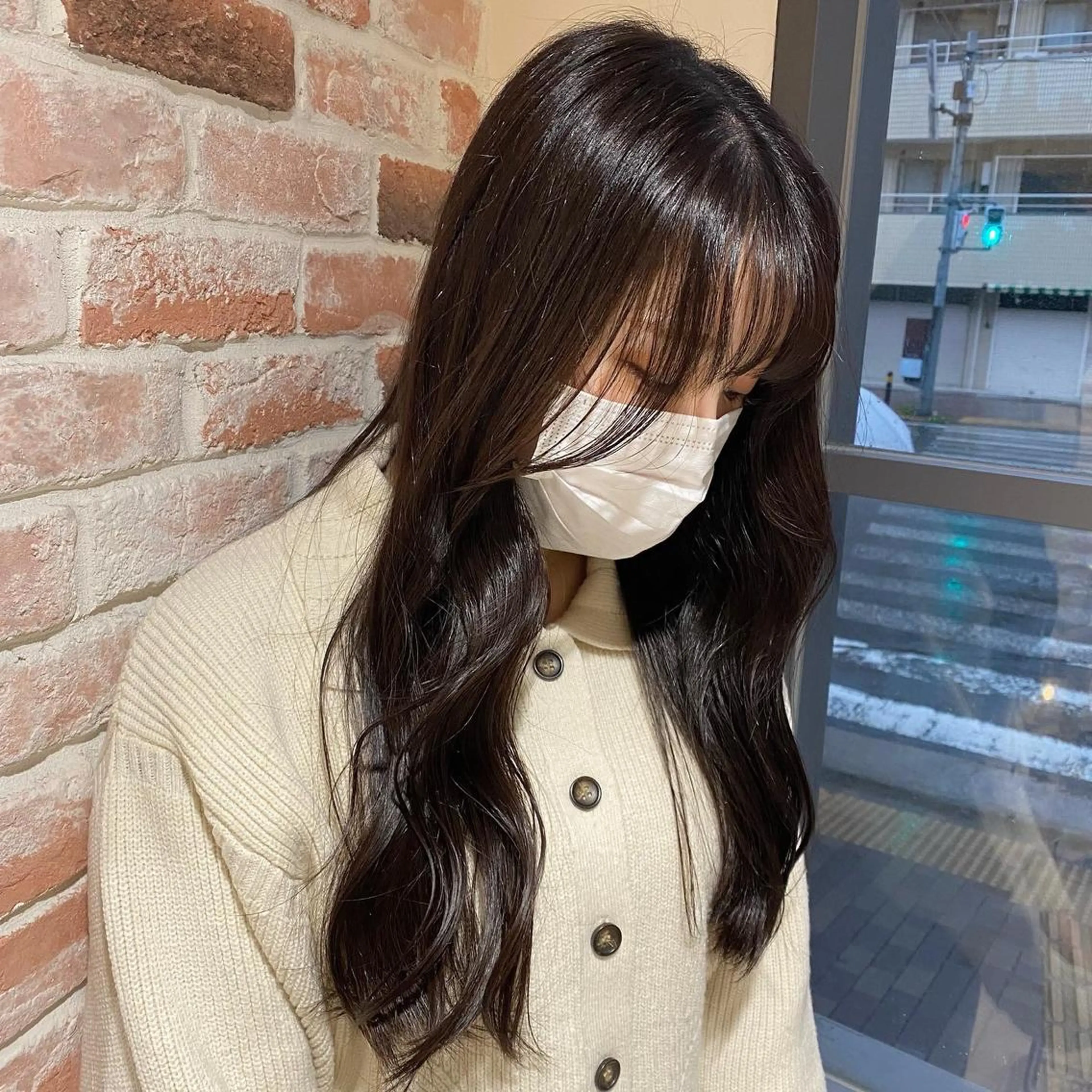 ロング カラー ブラウンカラー ラベンダーカラー 関口 桃花🌷 暖色カラーのヘアスタイル