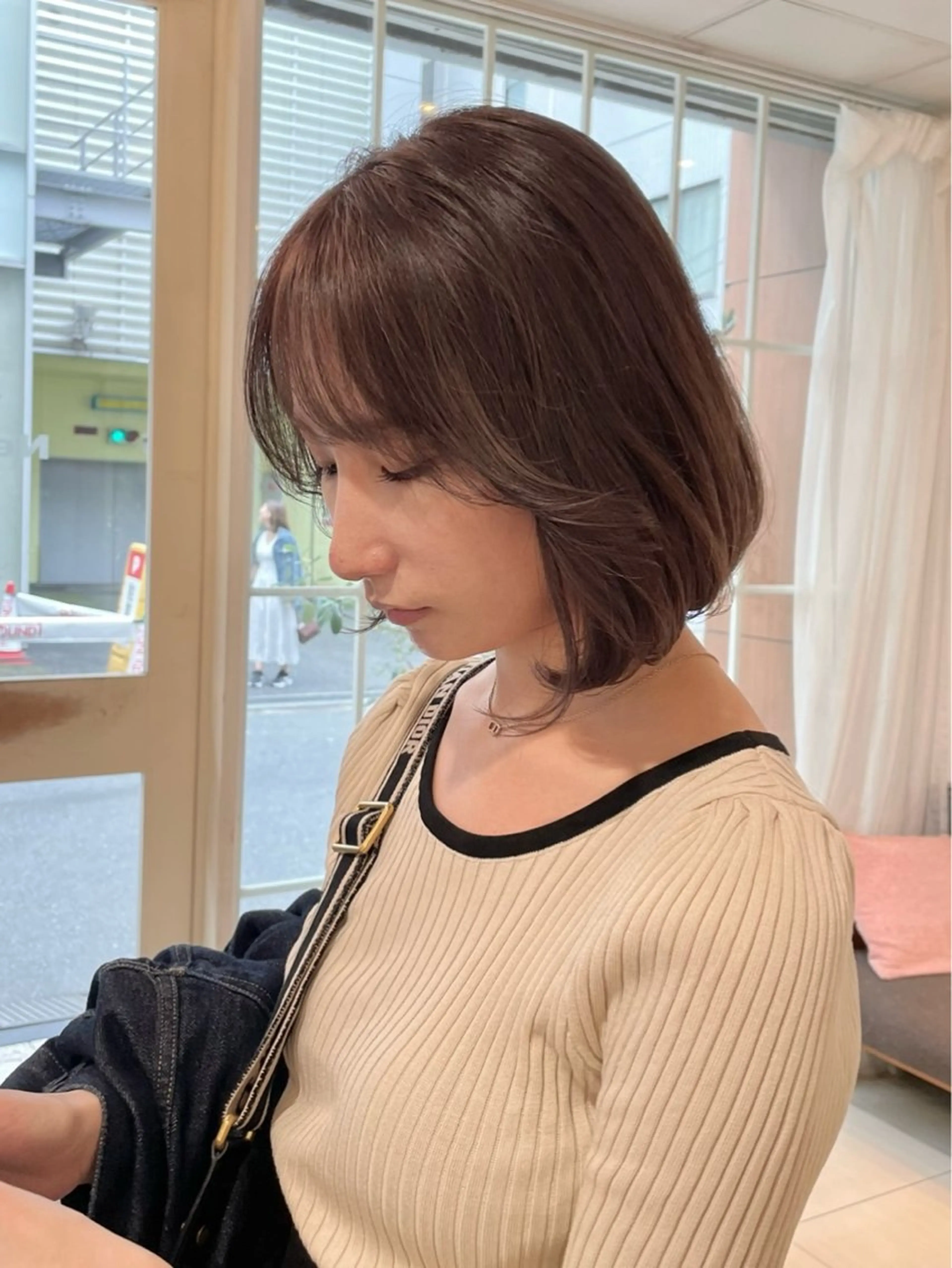 ショート カラー ベージュカラー ブリーチ ダブルカラー カット ヘアカラー トリートメント 横浜/レイヤーカット /韓国ヘア/佐藤記正のヘアスタイル