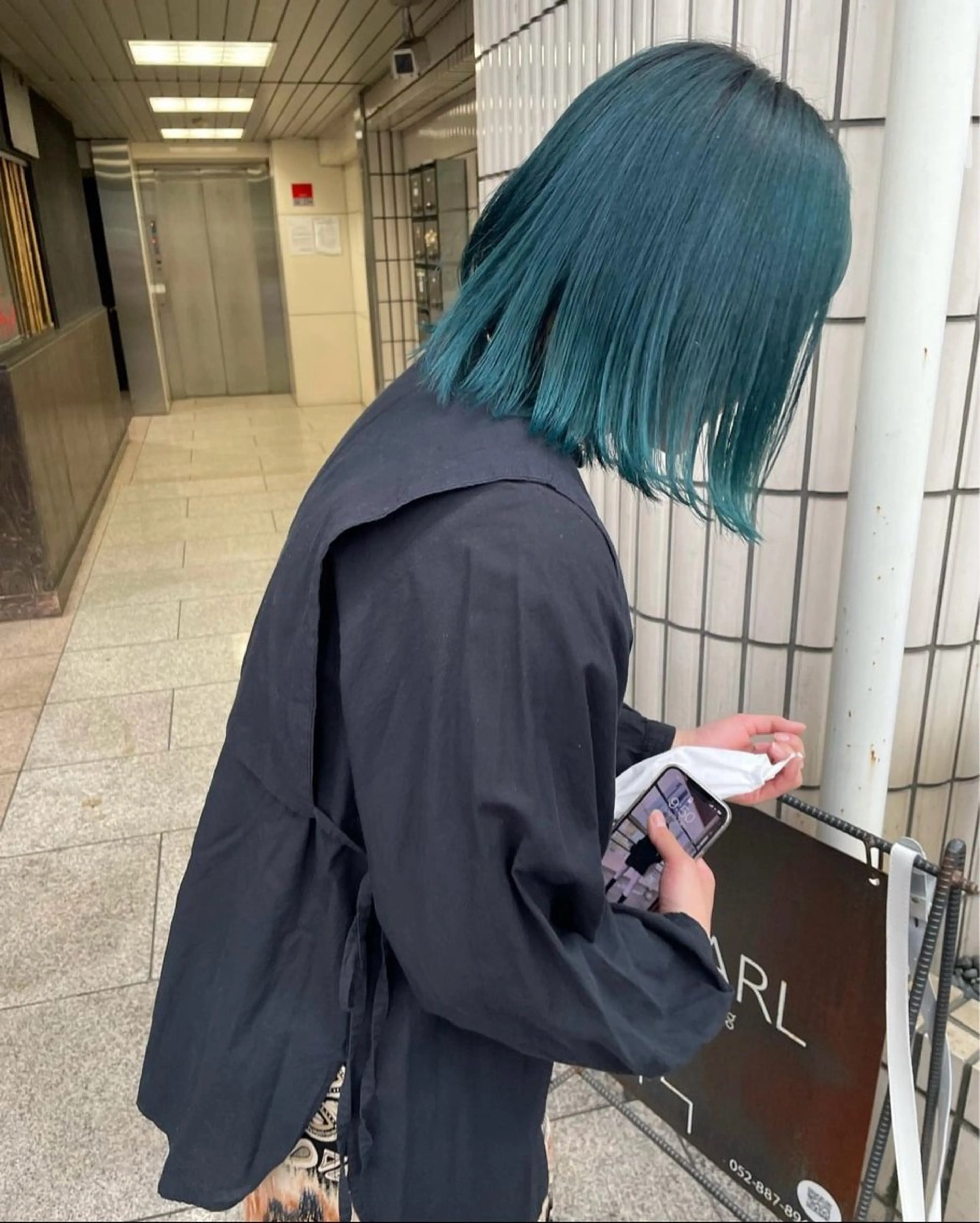 ミディアム カラー ヘアカラー トリートメント カットモデル/ ハイトーン/ゆうあのヘアスタイル