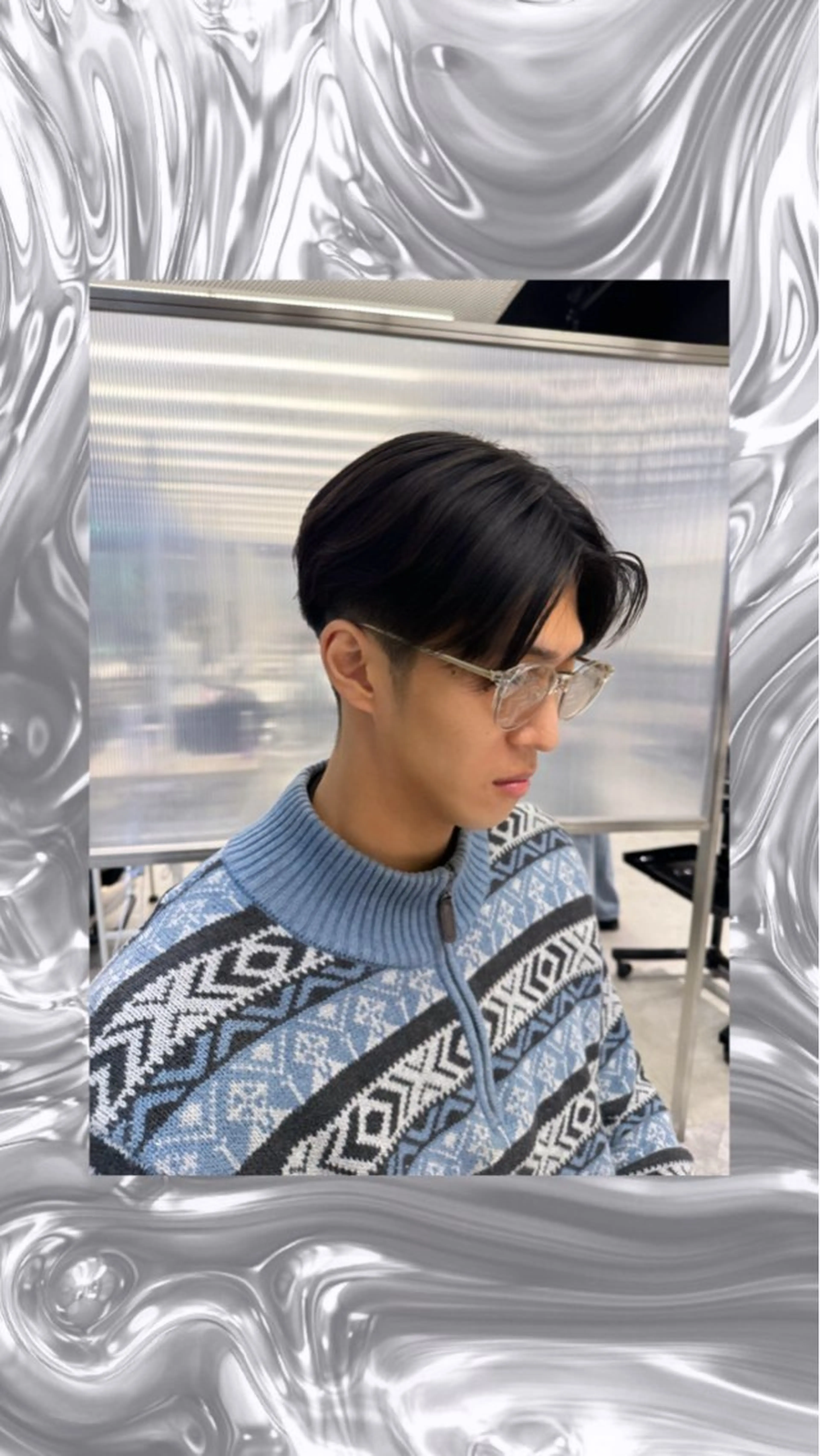 💙メンズカット😎センターパート💙の写真