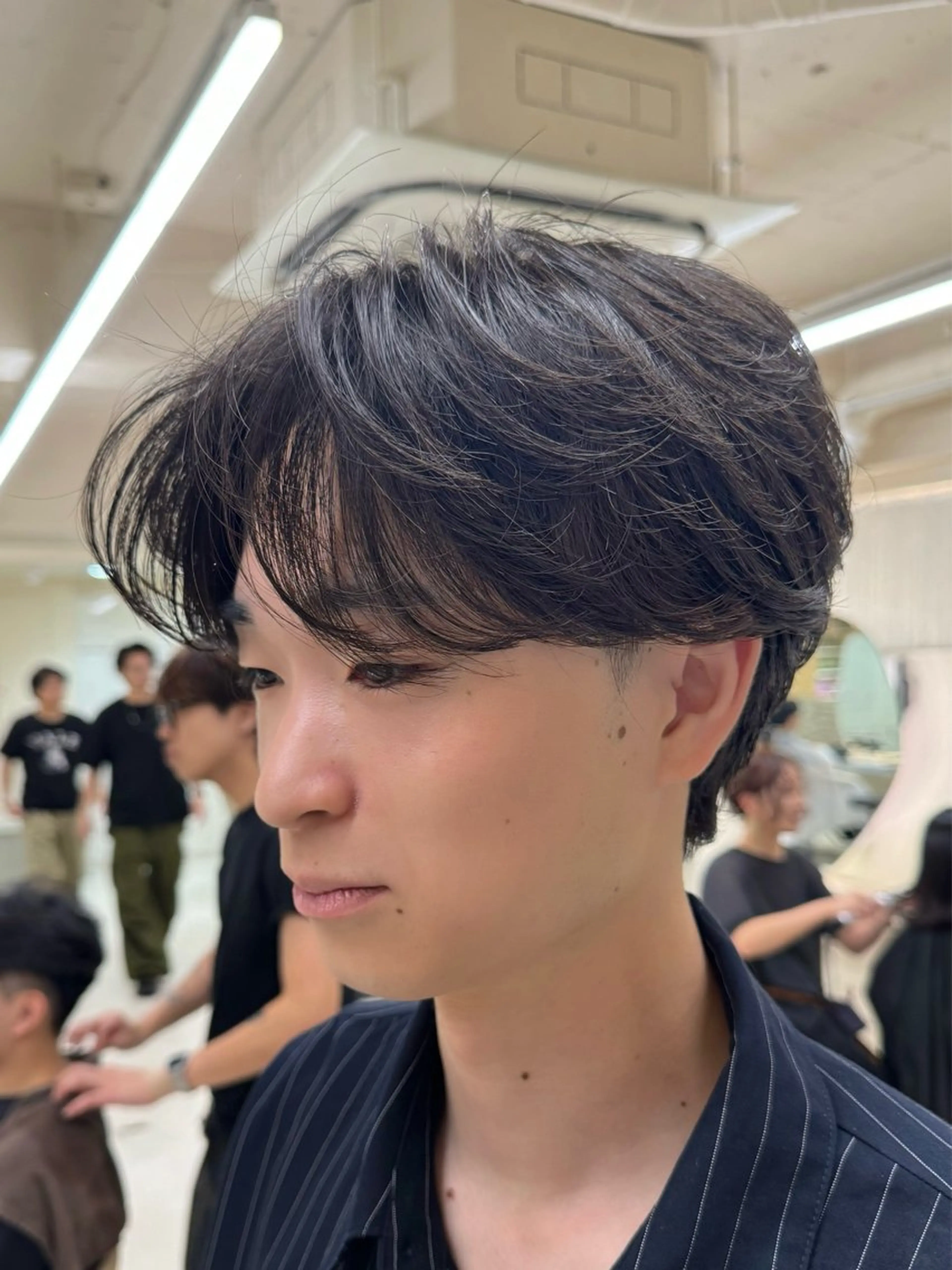 ショート パーマ メンズ センターパート メンズパーマ ニュアンスパーマ nico TOKYO 横浜所属・横浜/レイヤー/ カネコのヘアスタイル