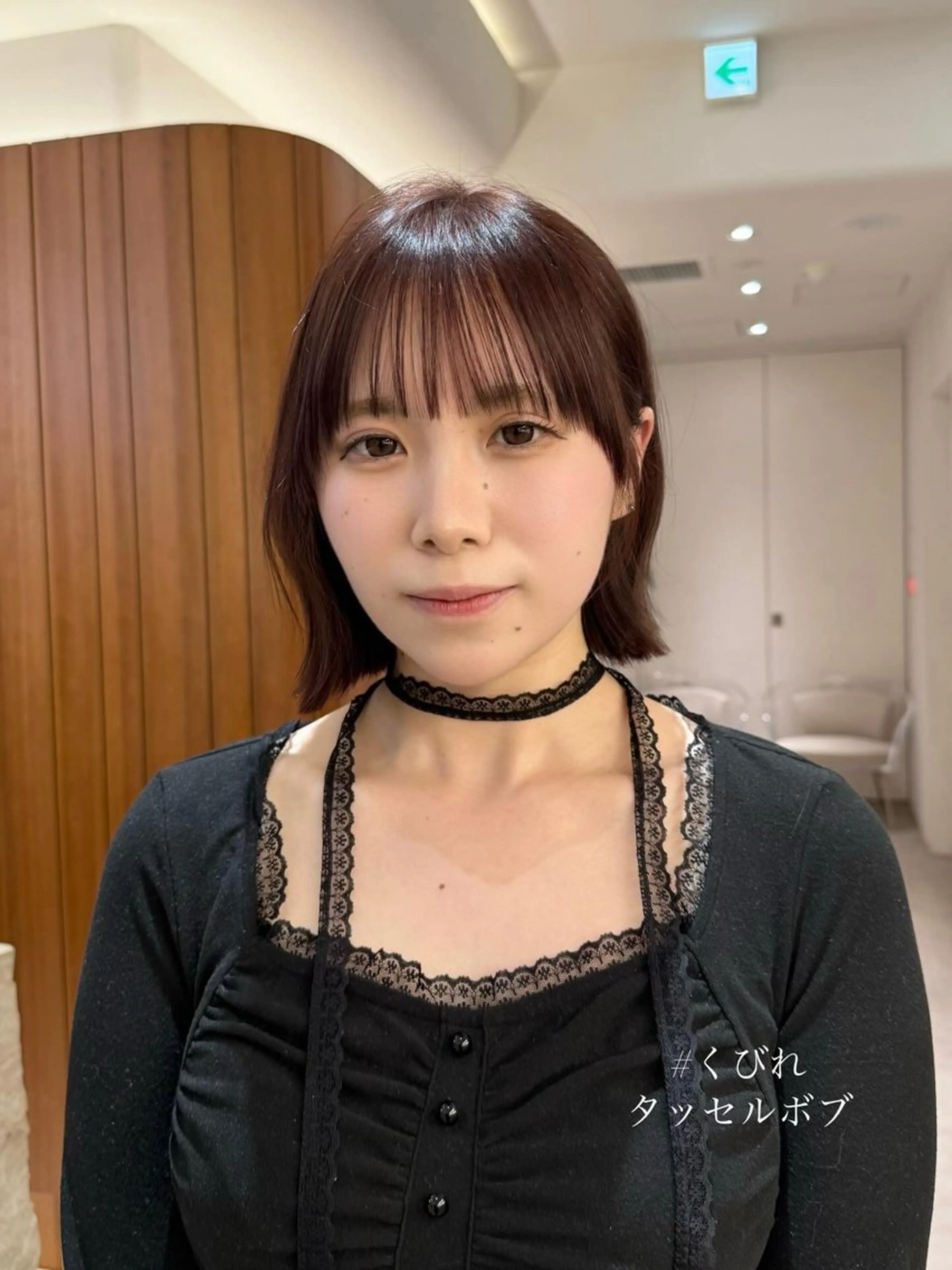 ミディアム 切りっぱなしボブ ショートボブ ボブレイヤー ボブ くびれヘア カット トリートメント 田中航平/渋谷ボブ/ レイヤーボブのヘアスタイル