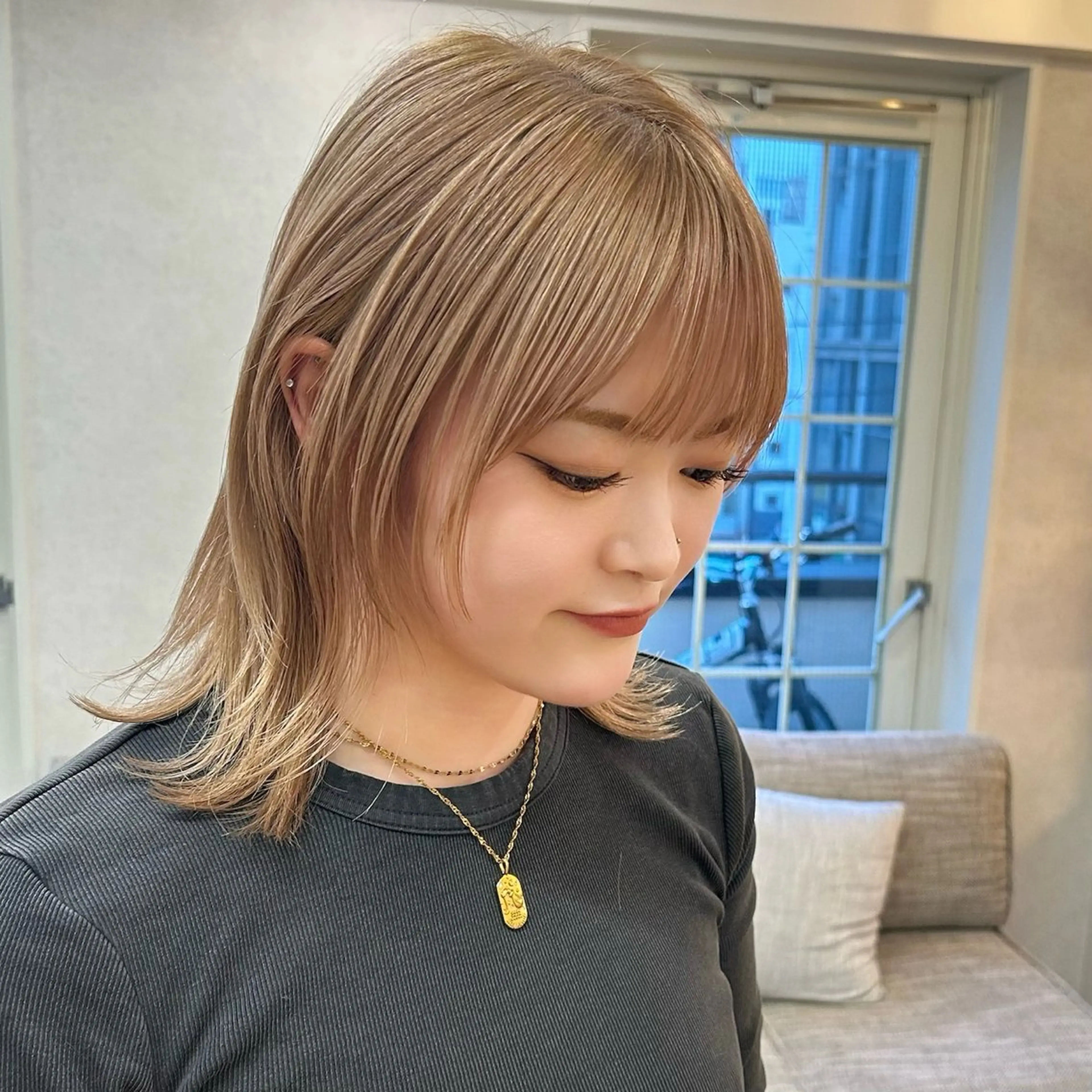 ミディアム カラー ヘアカラー トリートメント formage 福岡佳祐のヘアスタイル