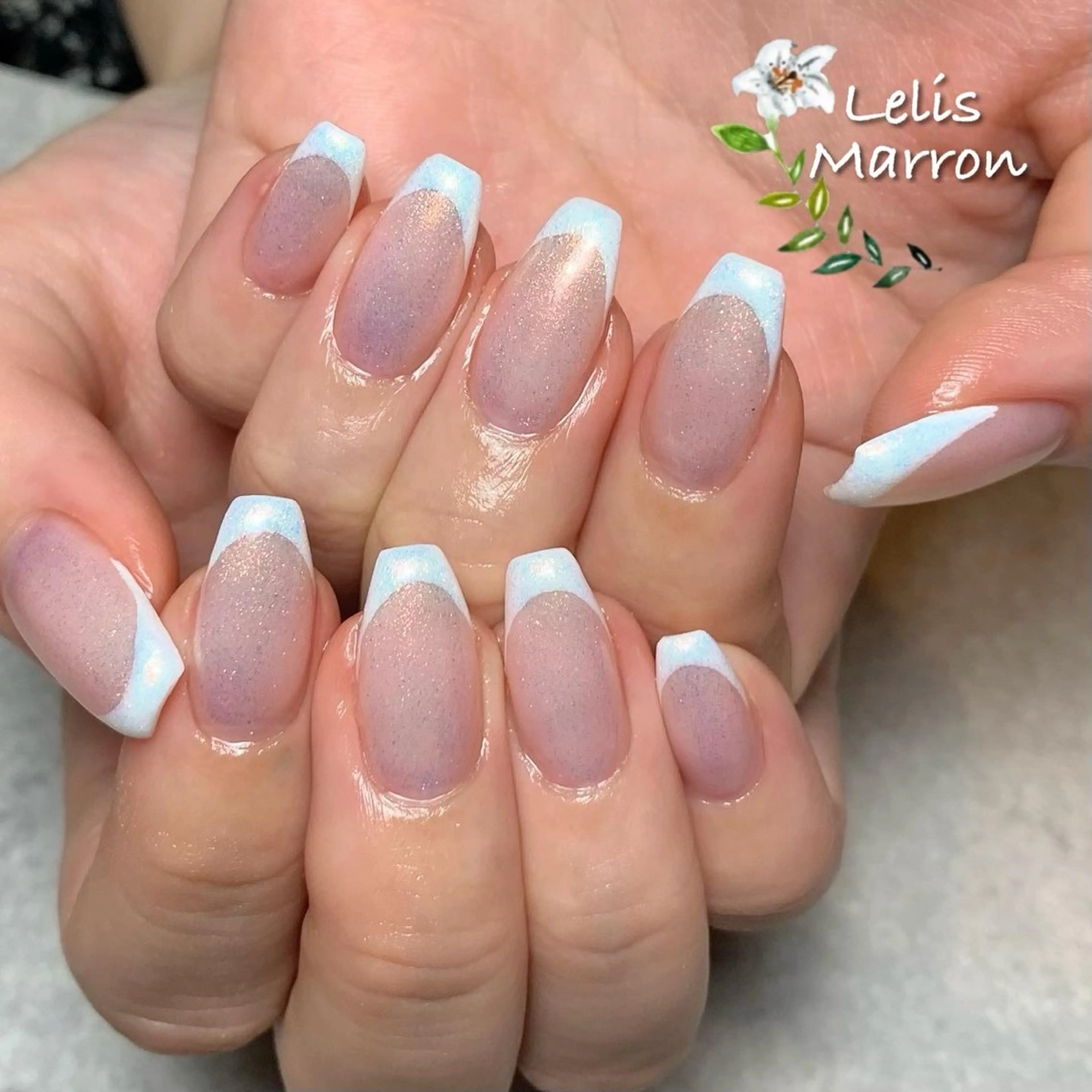 ネイル フレンチネイル オフィスネイル 春ネイル ハンドネイル Lelis Marron所属・岸 侑李のネイルデザイン