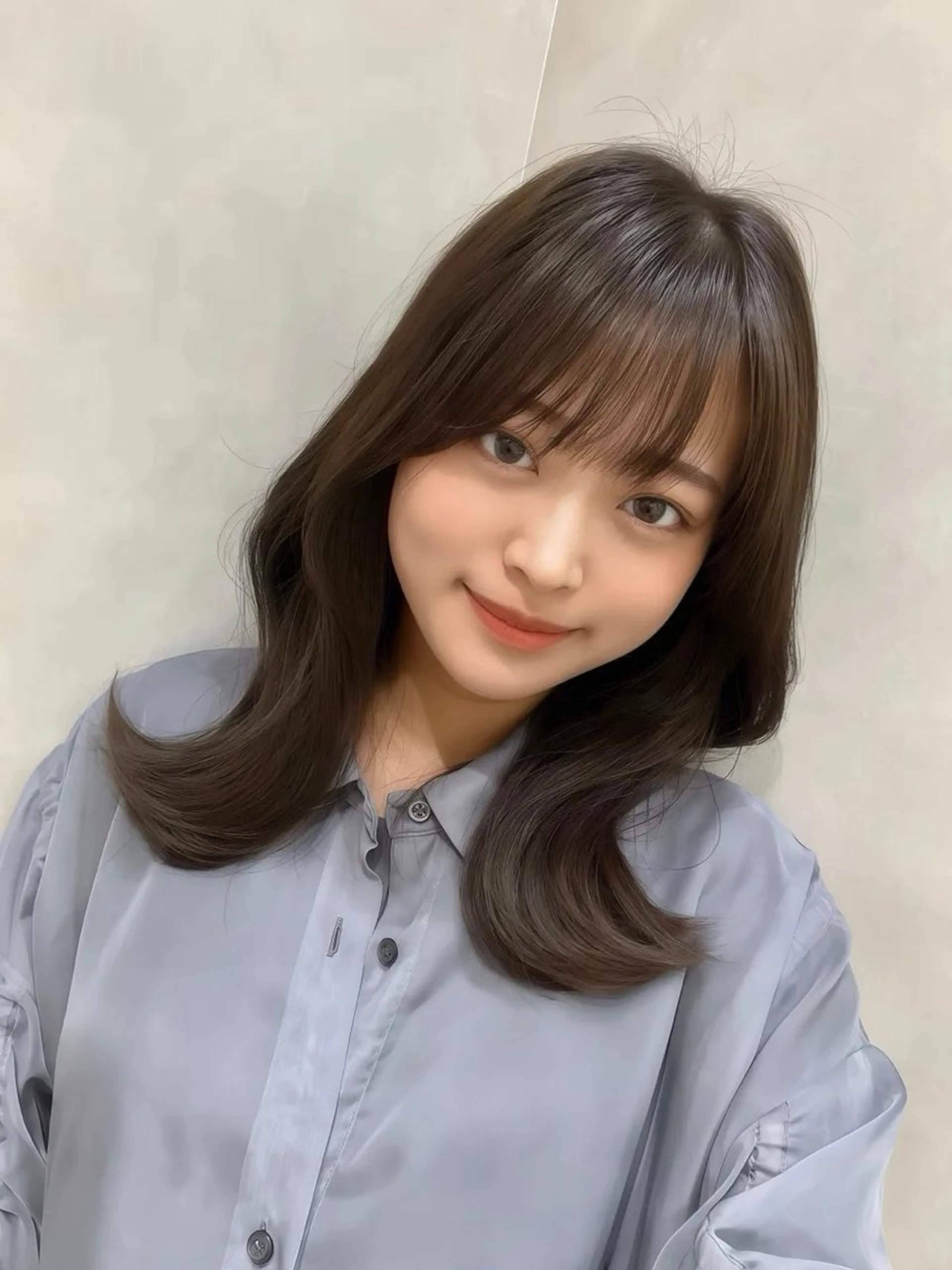 セミロング カラー カット ヘアカラー トリートメント 高槻No.1🇰🇷 韓国ヘア　橋口陽太のヘアスタイル