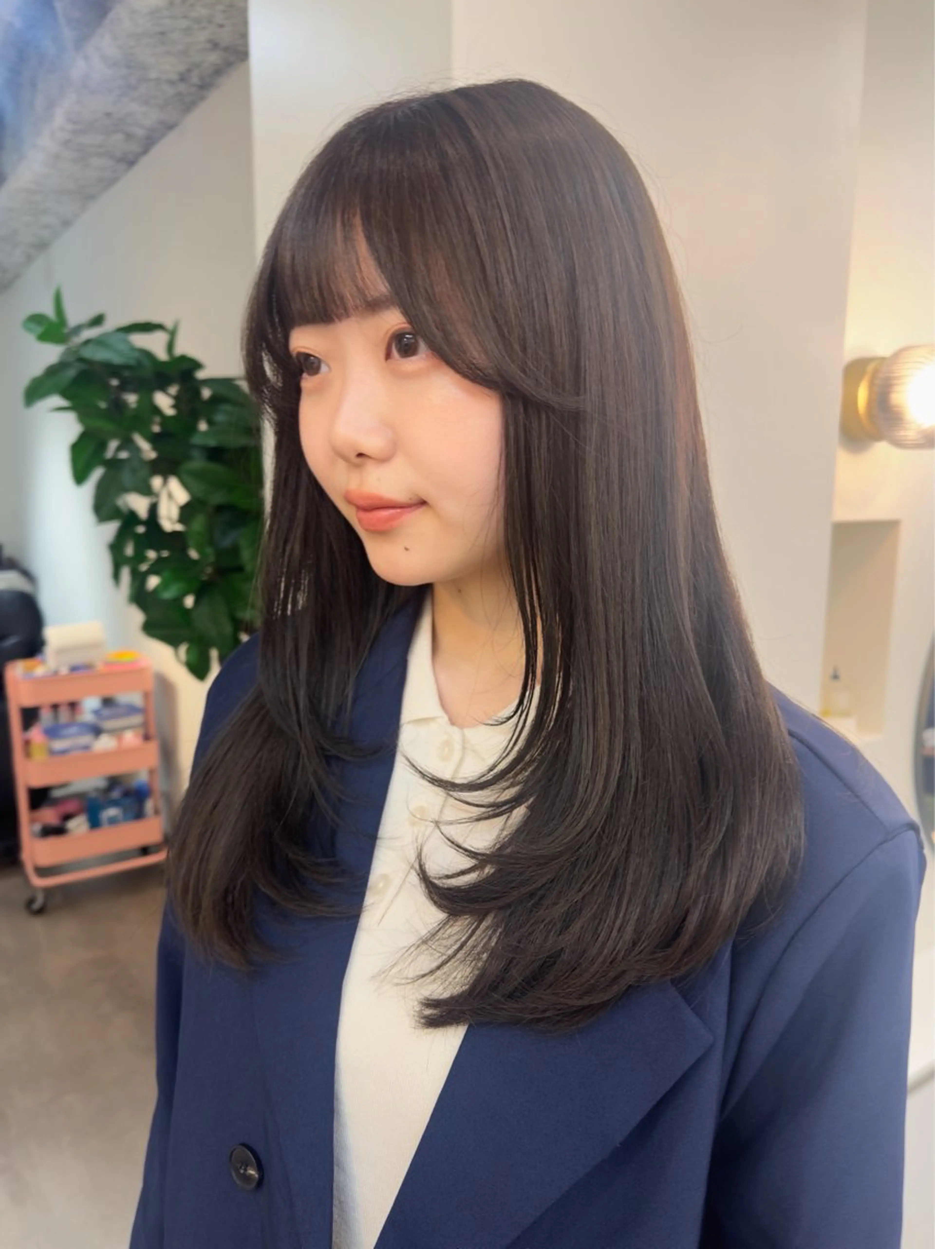 ロング カラー レイヤーカット レイヤー/顔周り /いいぬまみかのヘアスタイル