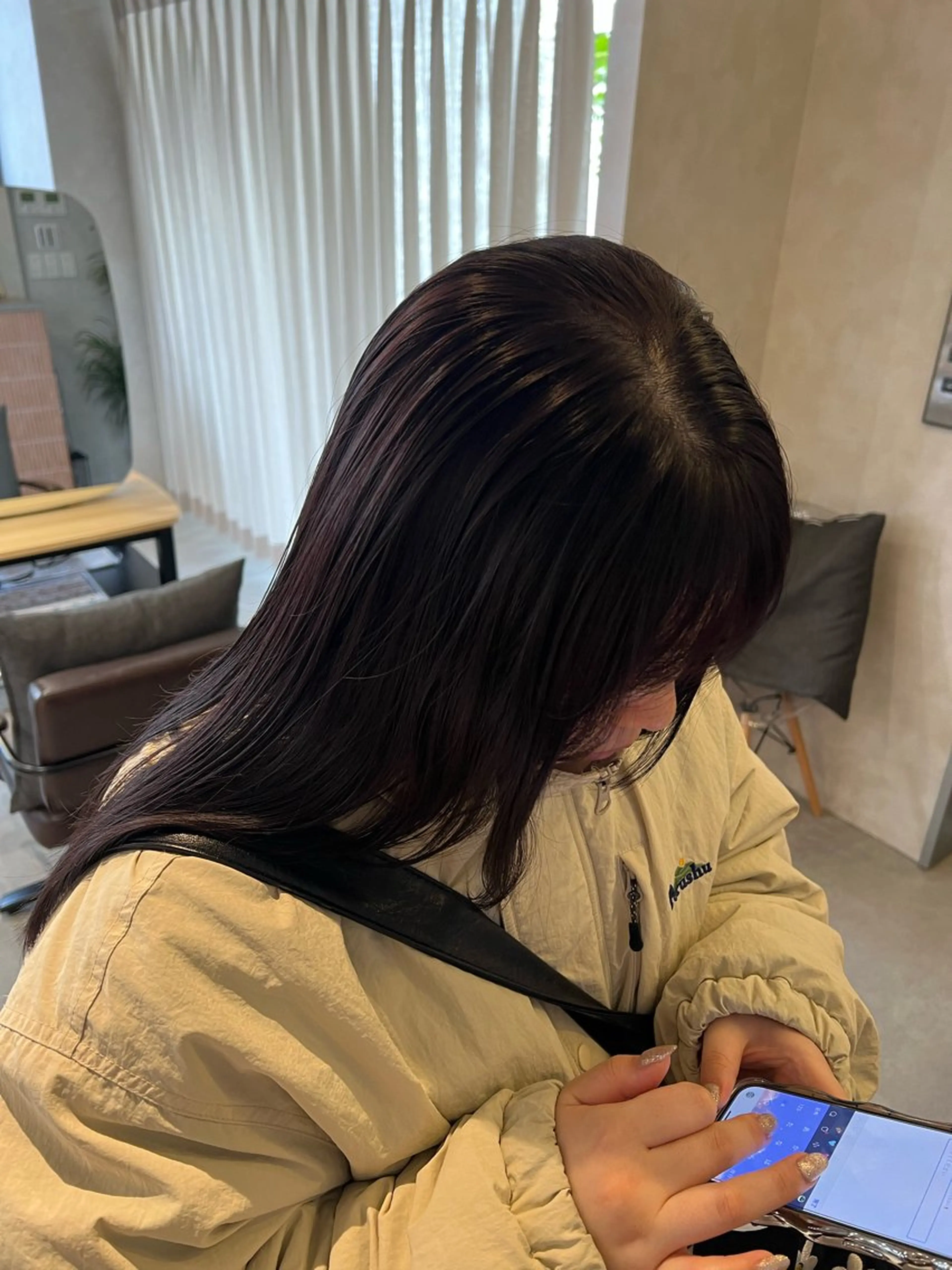 セミロング カラー 梅田/似合わせボブ /顔周り/RINKAのヘアスタイル