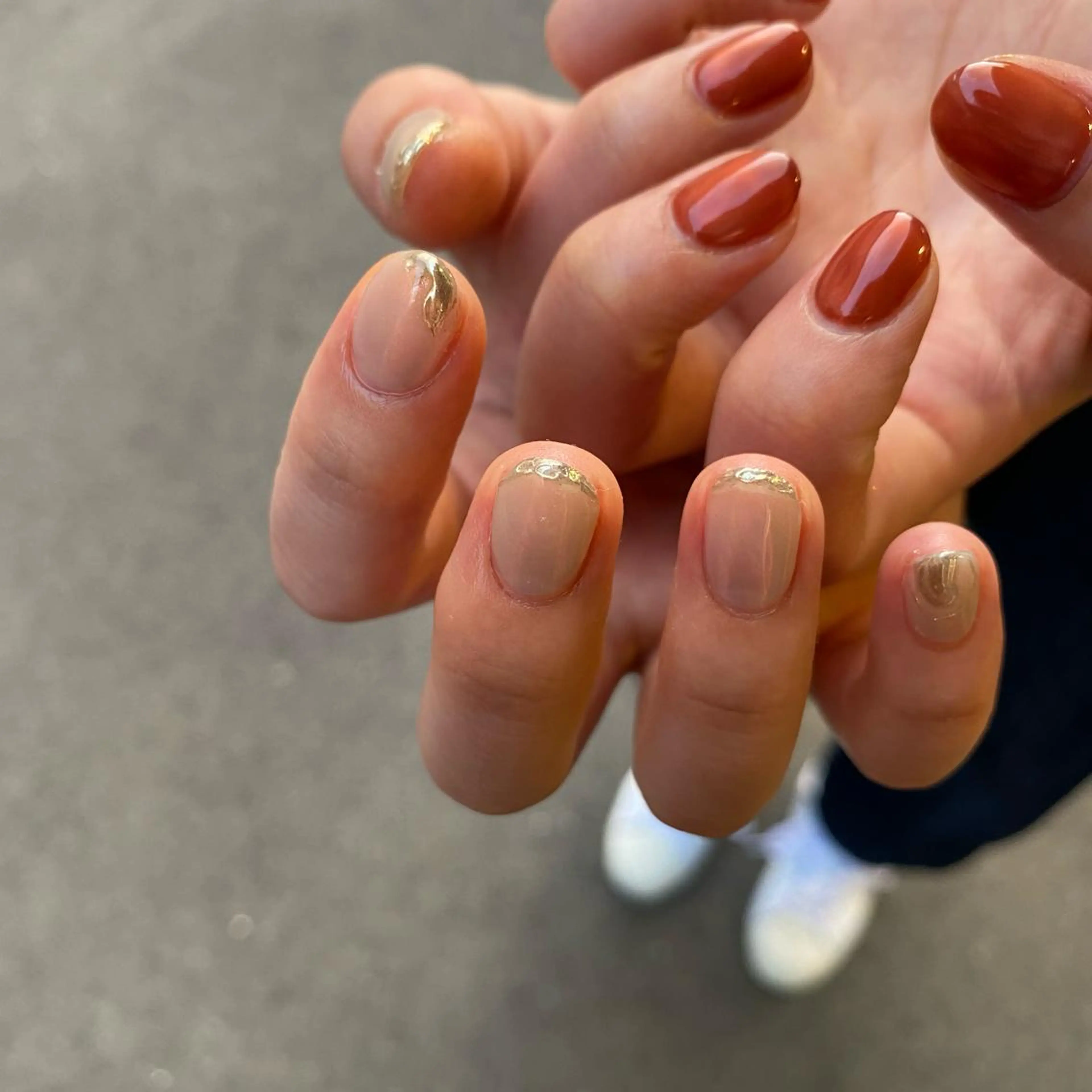 ネイル オレンジ シンプルネイル mimin. by felimo所属・mimin. by felimoのネイルデザイン