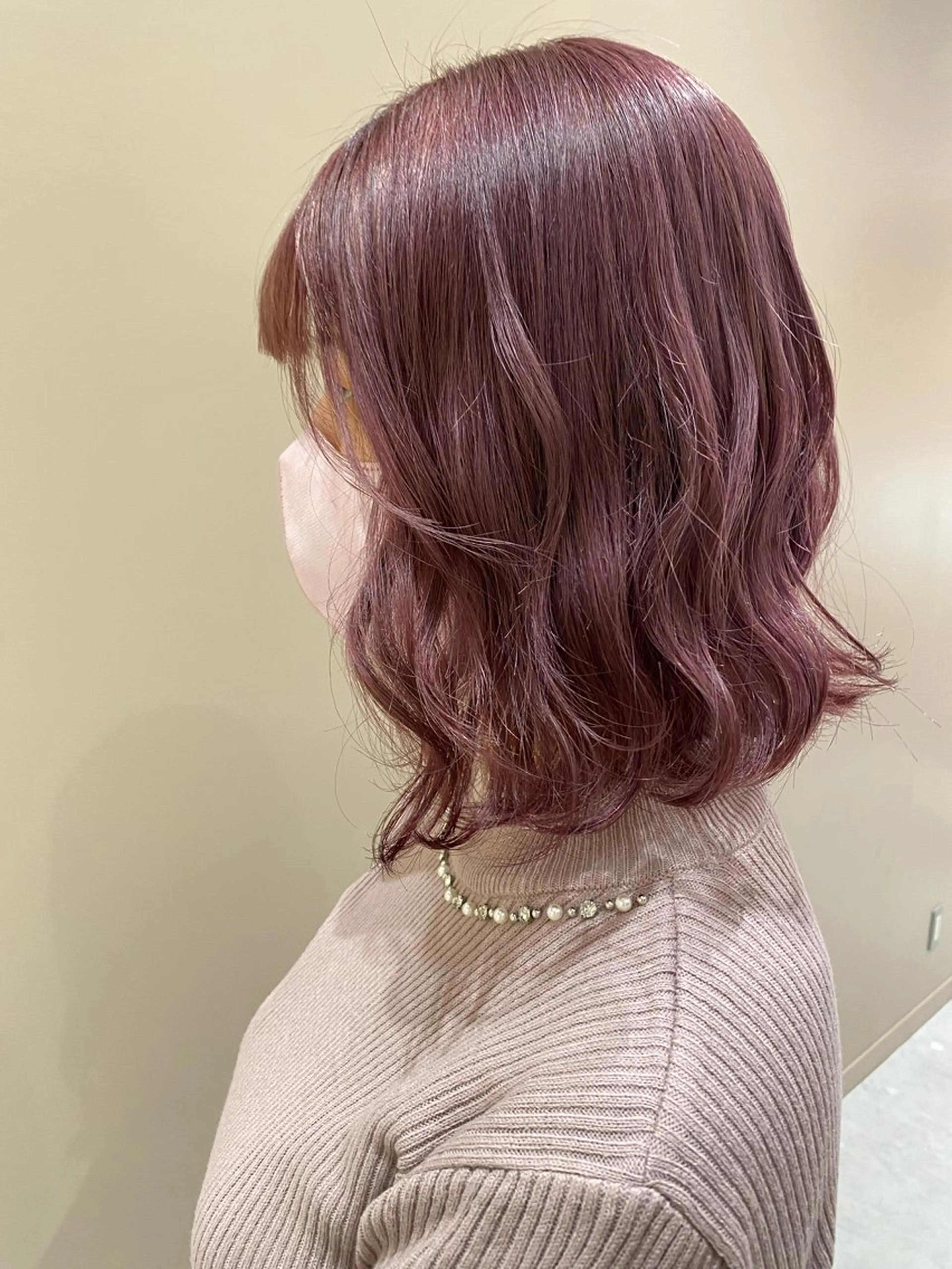 ミディアム カラー ヘアカラー ベージュ/アレンジ /横浜/杉本千夏のヘアスタイル