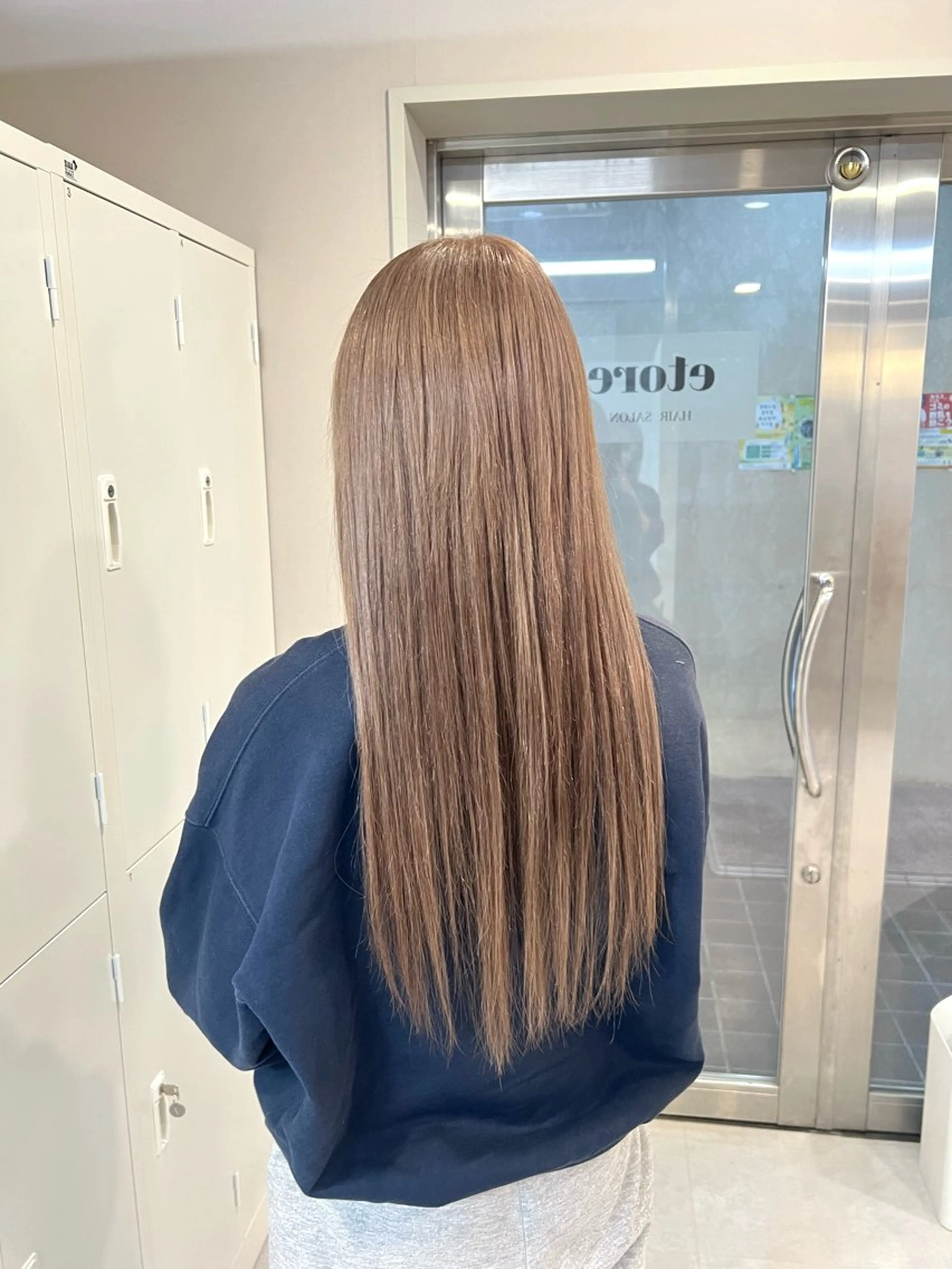 カラー ベージュカラー ミルクティーベージュ ヘアカラー ブリーチカラー🦋‪ 田中さくらのヘアスタイル