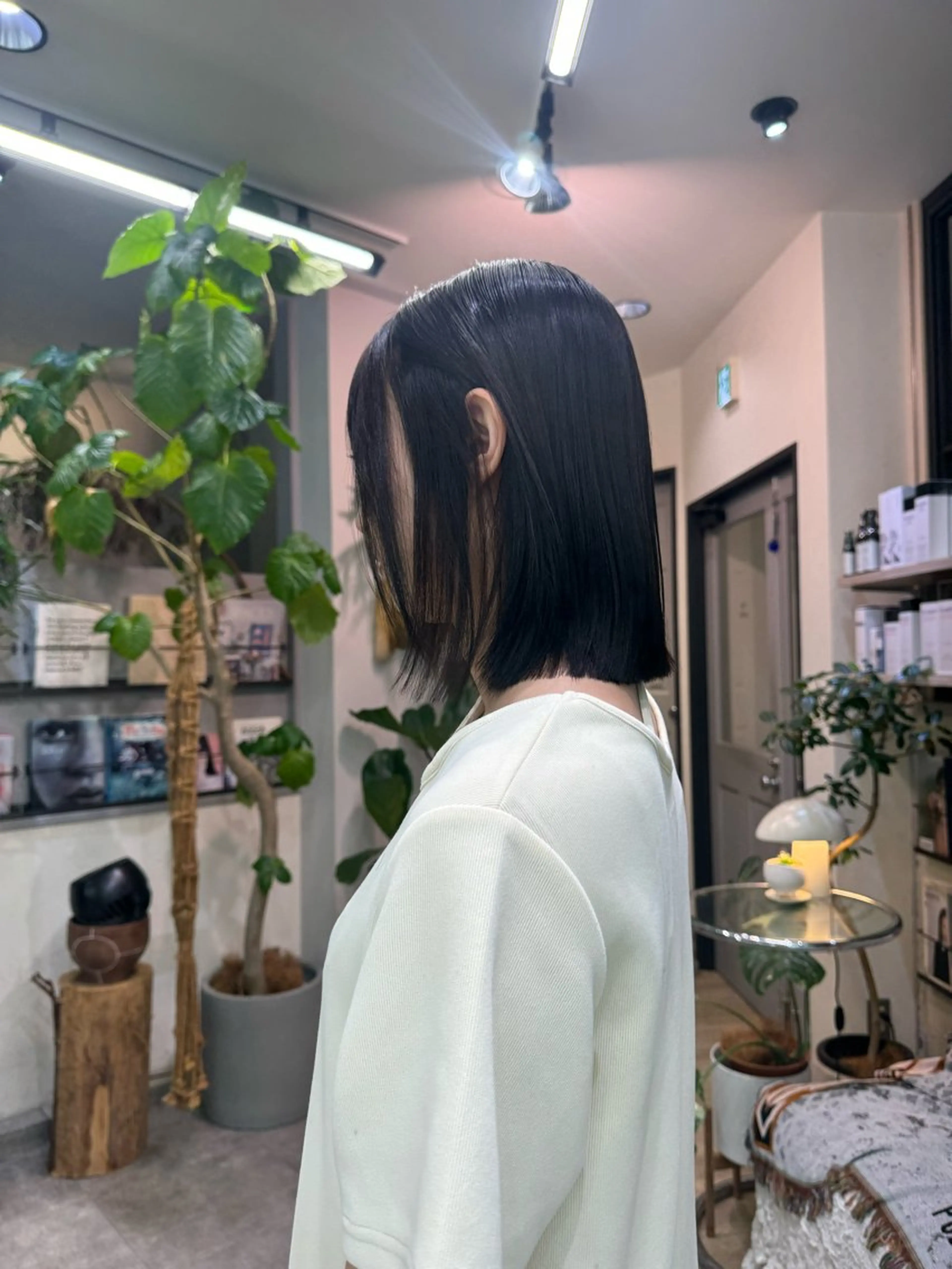 ミディアム ボブ 酸性ストレート 縮毛矯正 🍈yurina 福岡/パーマ🍈のヘアスタイル