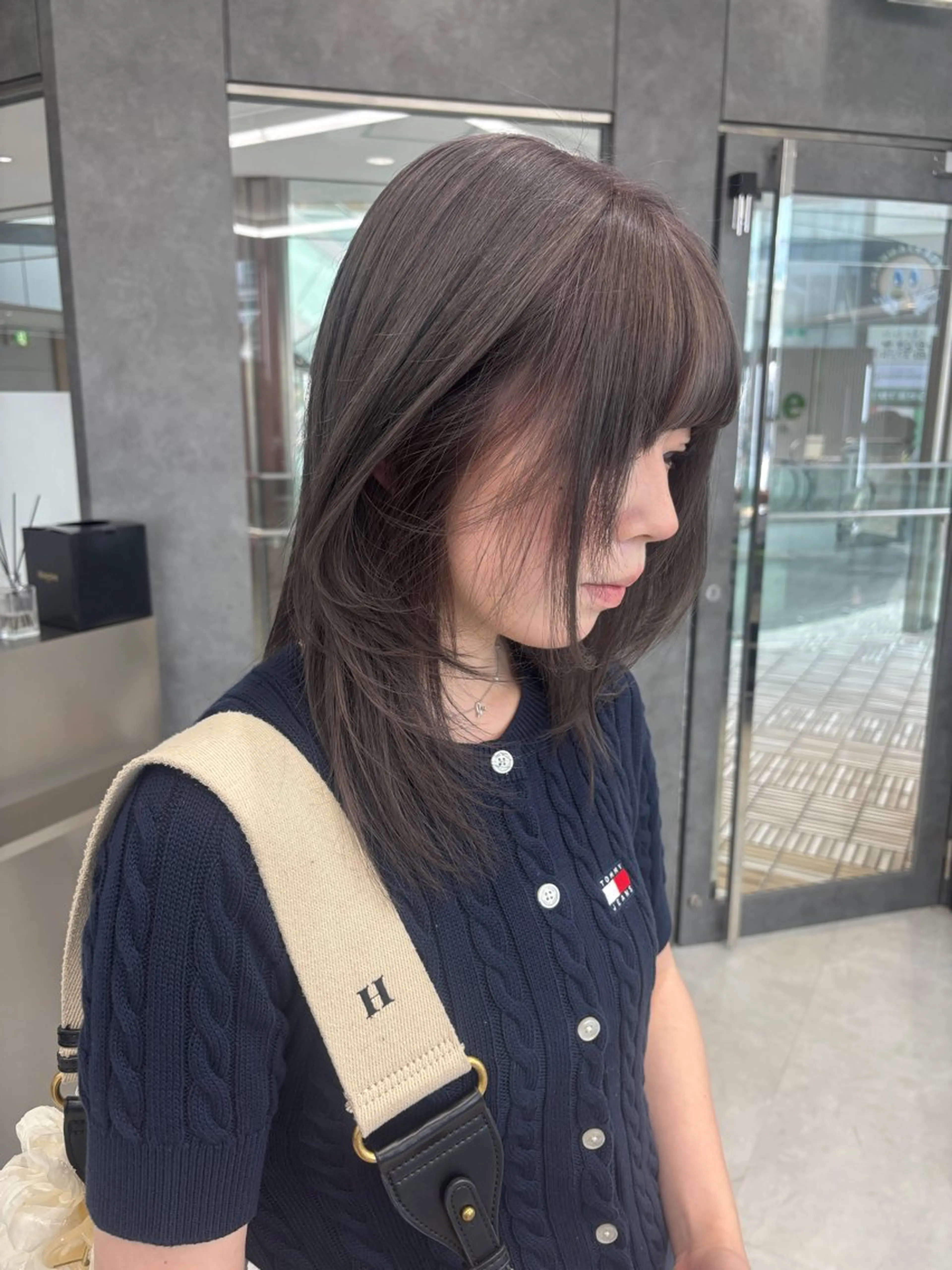 ロング カラー ヘアアレンジ カット ヘアカラー トリートメント ミルクティー/ピンク カラー/ みう🎀のヘアスタイル