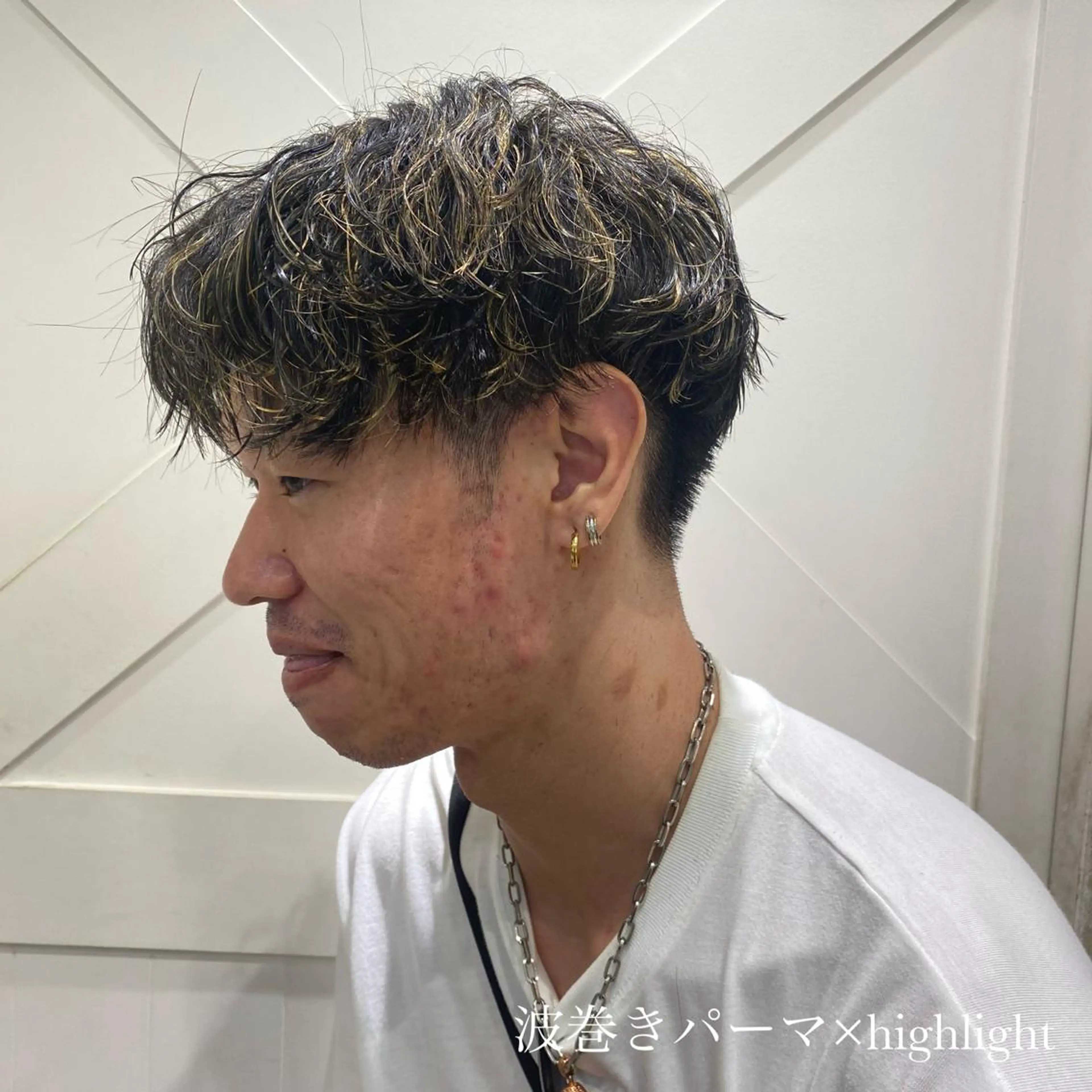 ショート カラー パーマ メンズ メンズハイライト ハイライトカラー ハイライト パーマ acoron.武蔵小杉所属・🌴aoi. / 海外style🌴のヘアスタイル