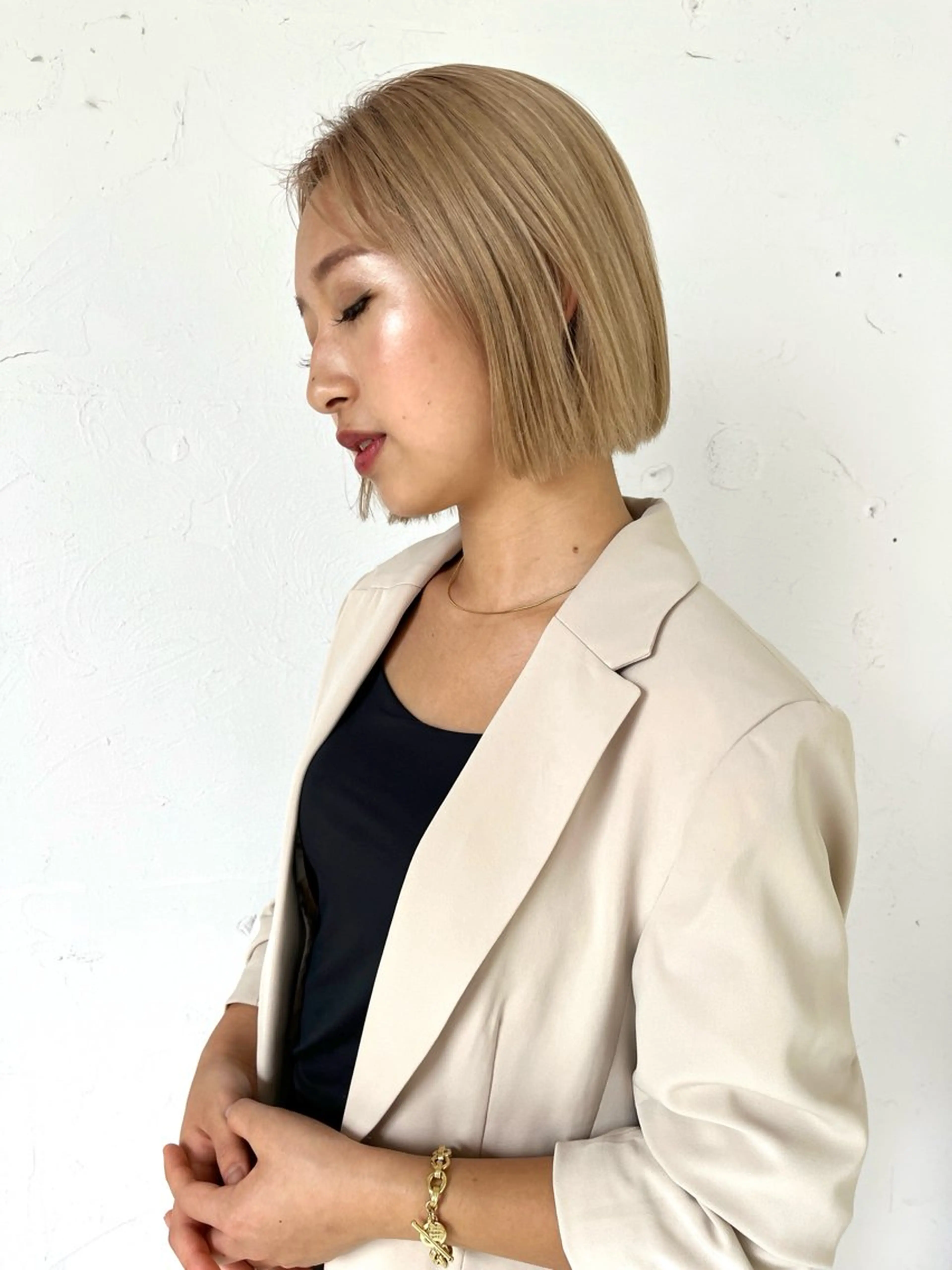 【憧れのハイトーンに】ケアブリーチダブルカラー+プチTRの写真