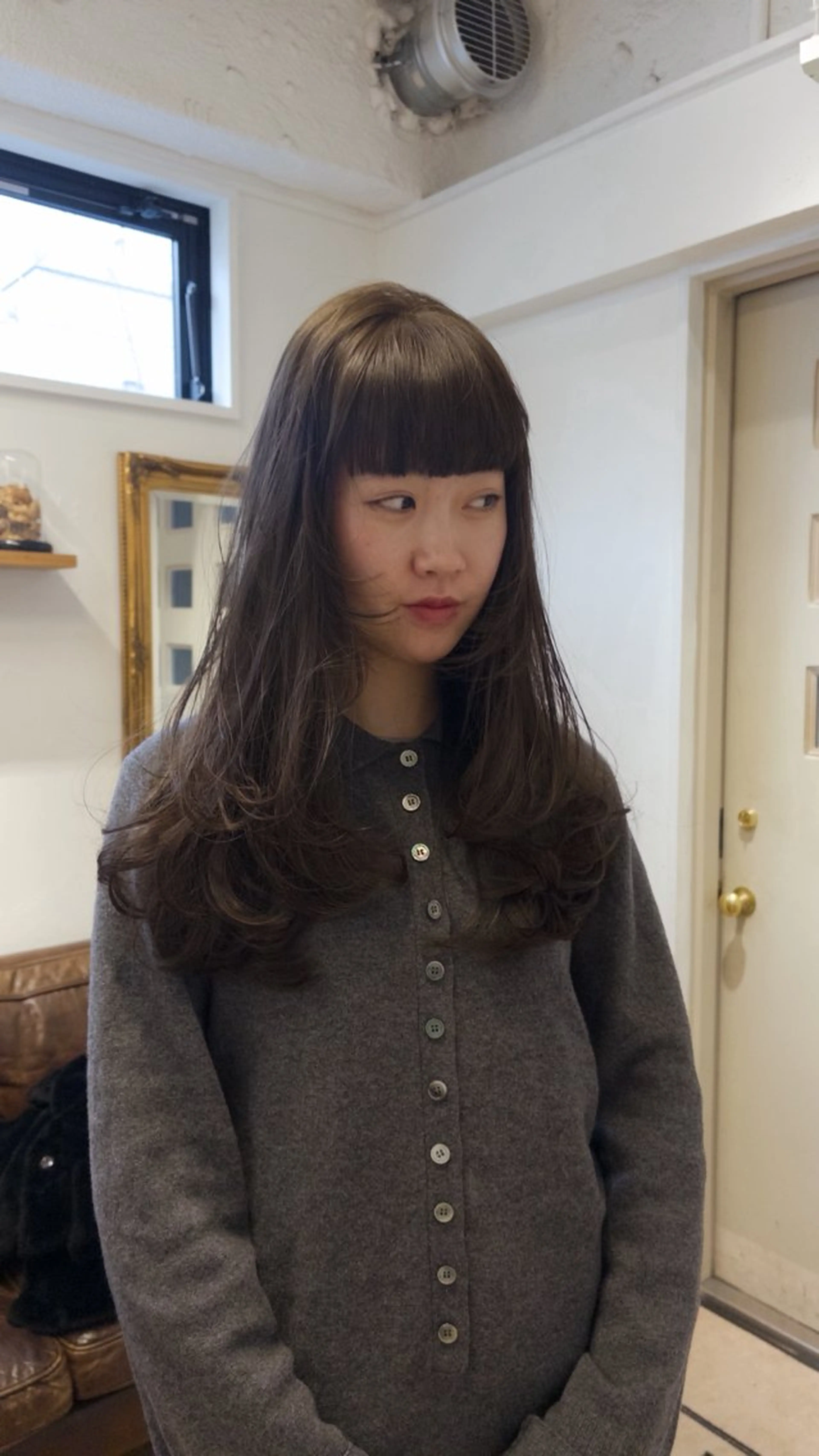 セミロング カラー カット ヘアカラー トリートメント じゅわっと暖色カラー 🍊Moemiのヘアスタイル