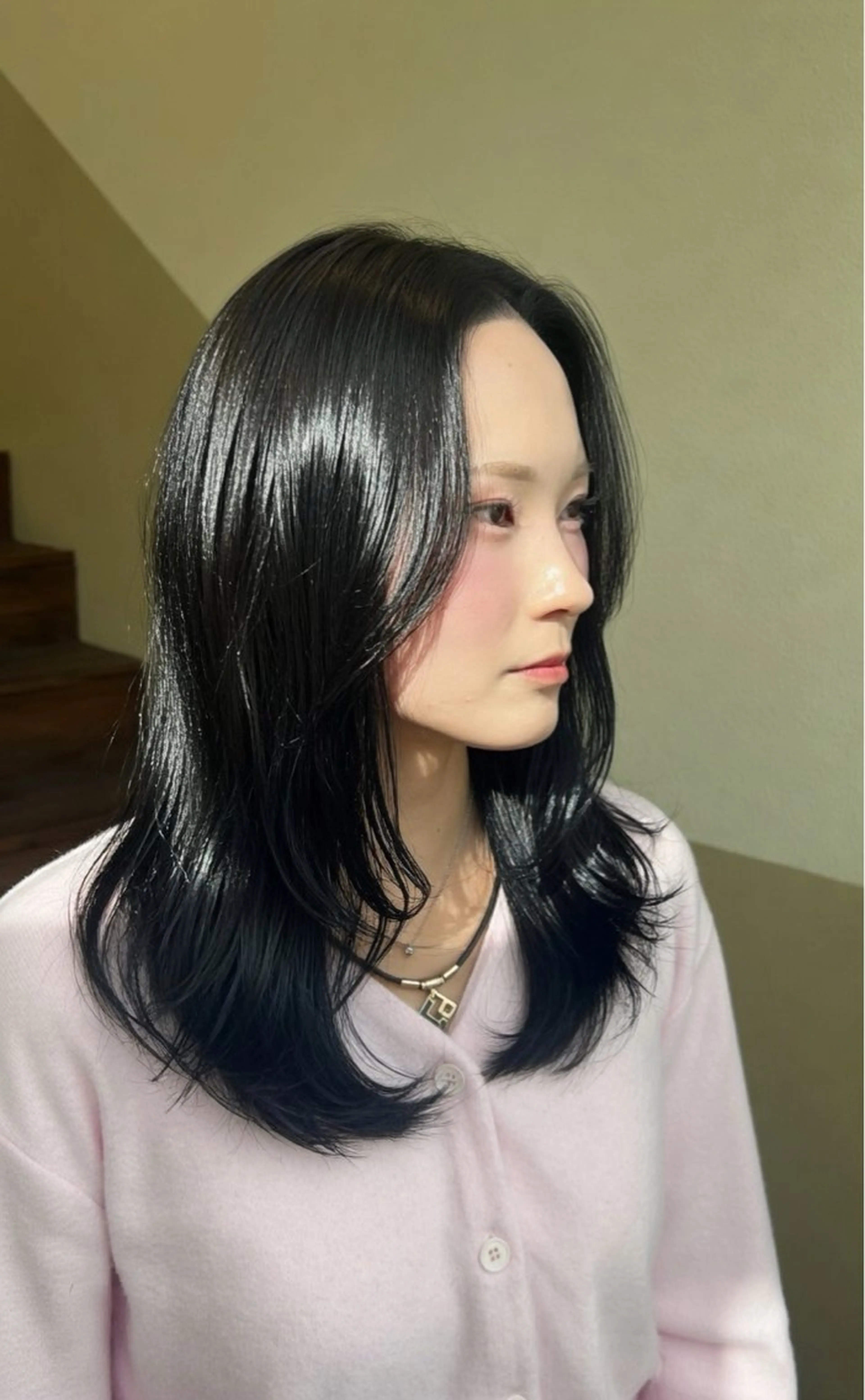 セミロング カット ヘアカラー トリートメント レイヤー/髪質改善/ ボブ/井上　陽のヘアスタイル